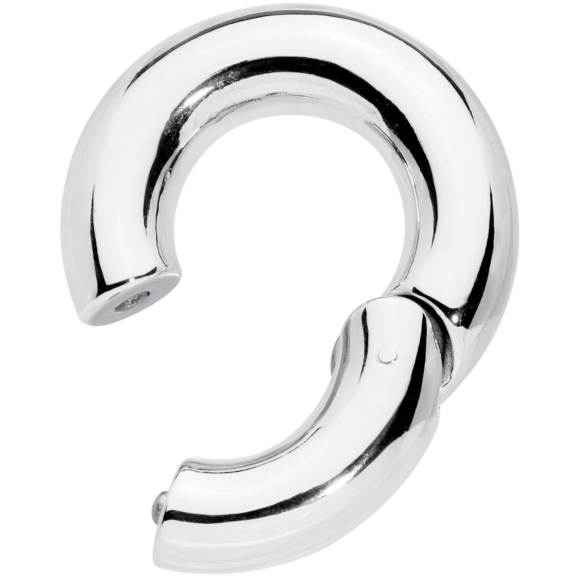 0G 5/8 Stainless Steel Hinged Segment Ring - Image 2