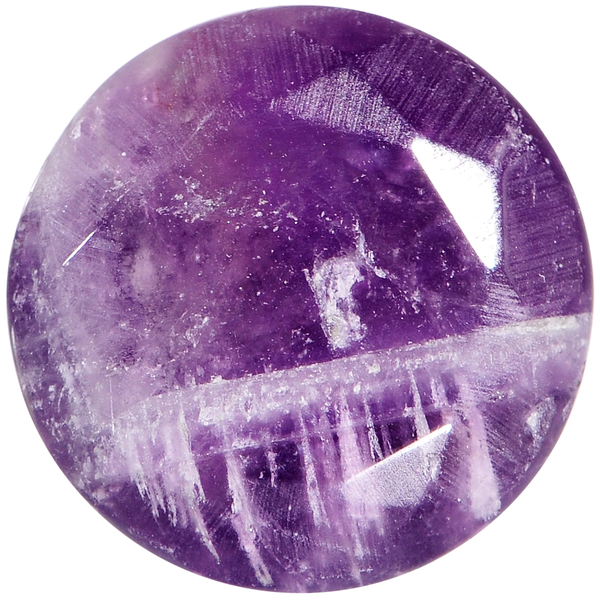 0G Purple Amethyst Saddle Plug Set - Image 4