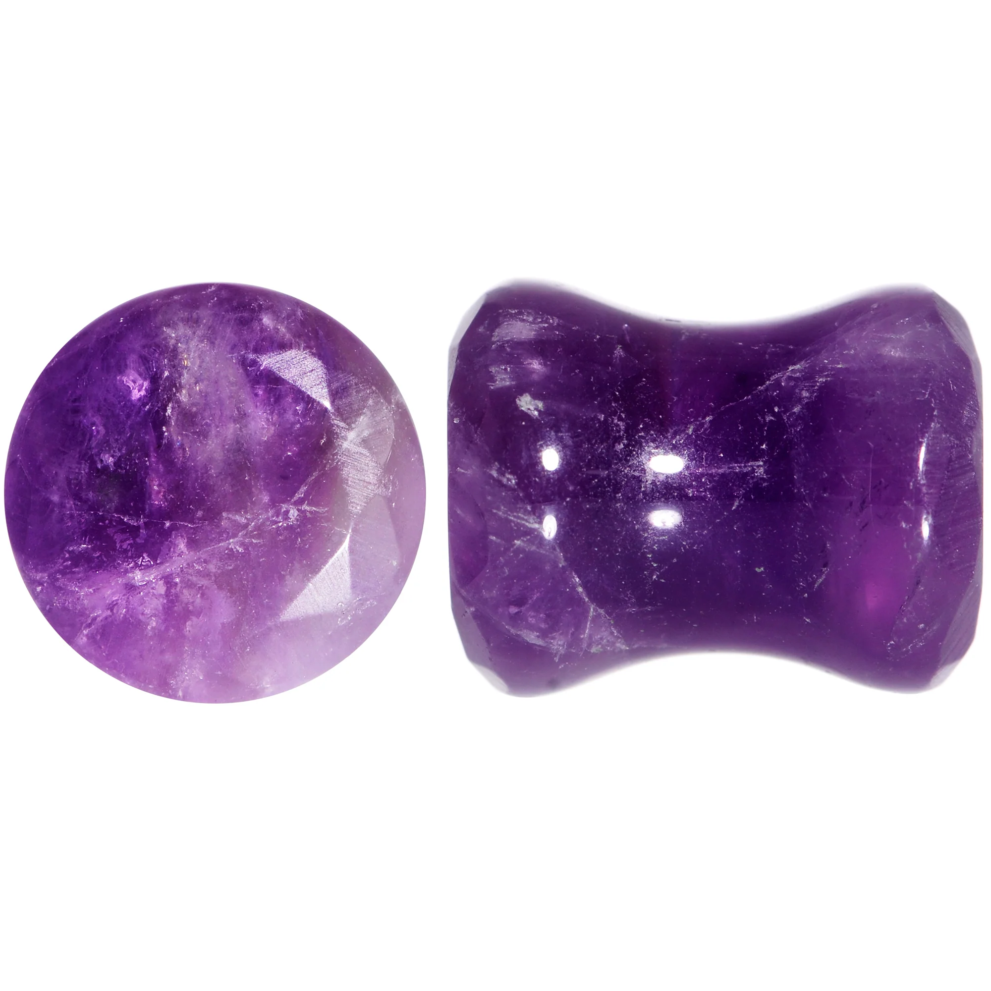 0G Purple Amethyst Saddle Plug Set - Image 5