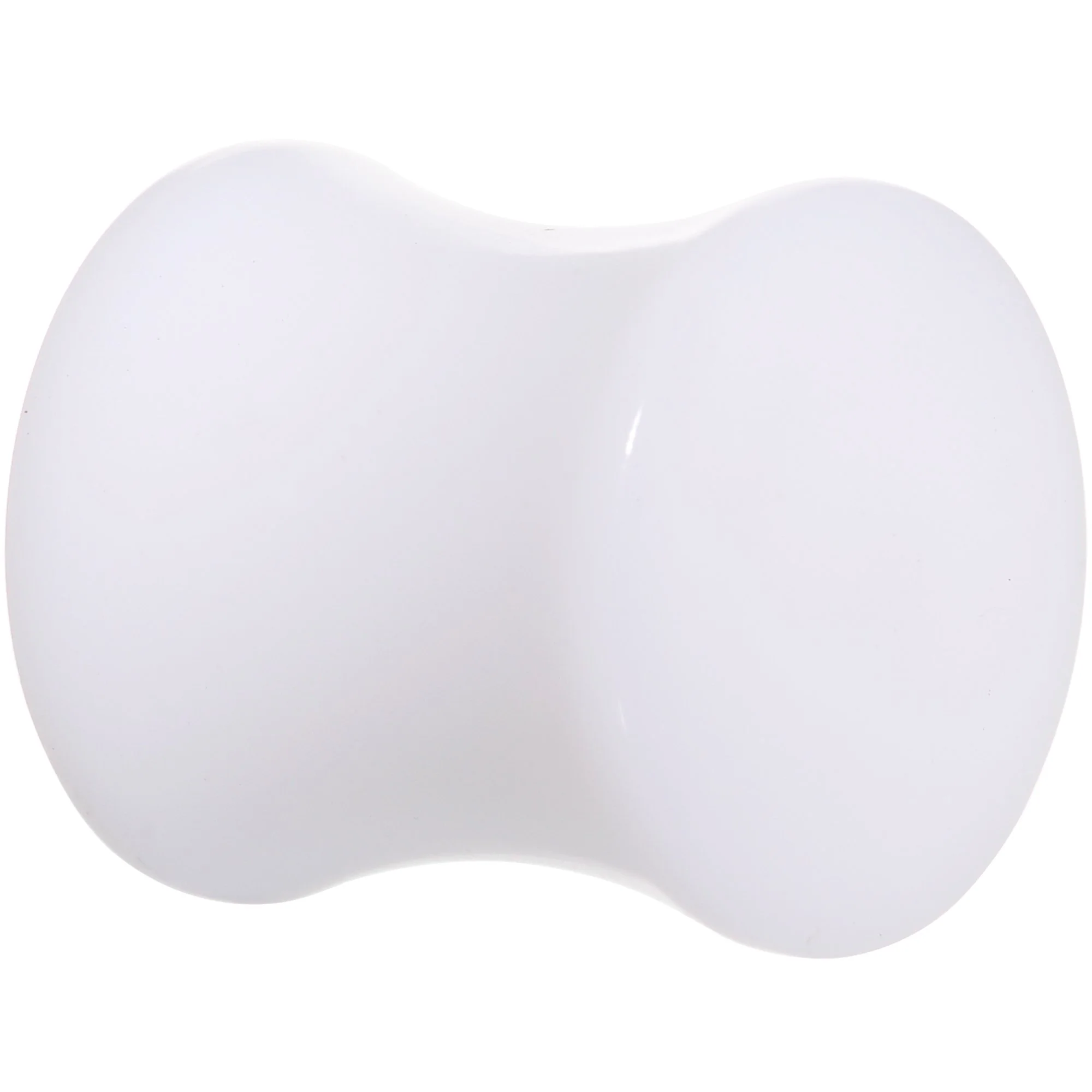 0G White UV Reactive Acrylic Saddle Plug Set - Image 2