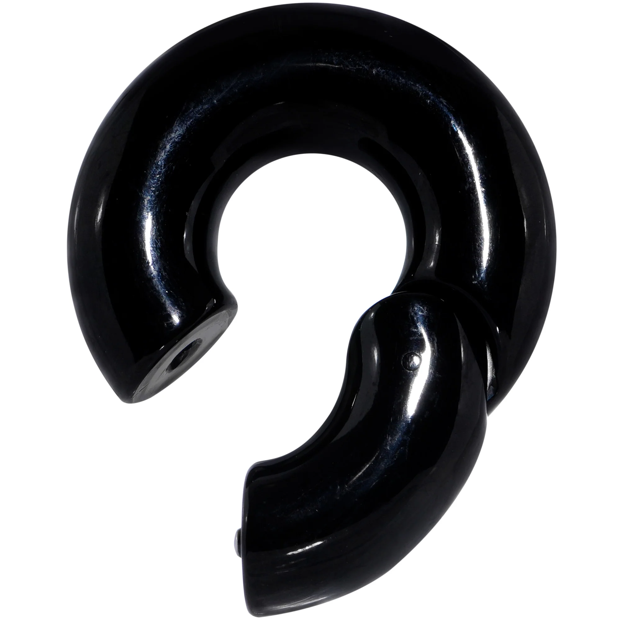 00G 1/2 Black PVD Steel Hinged Segment Ring - Image 2