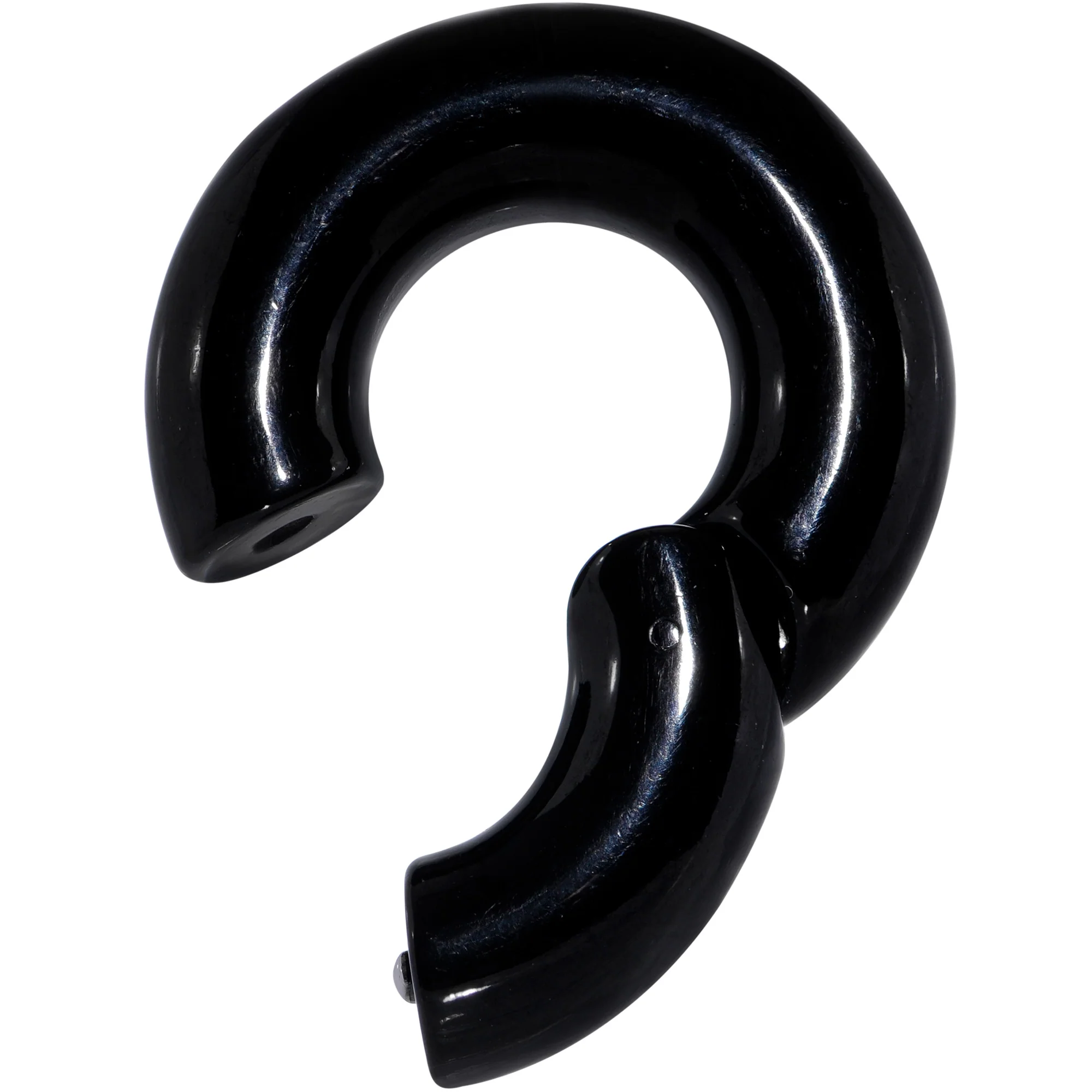 00G 5/8 Black PVD Steel Hinged Segment Ring - Image 2