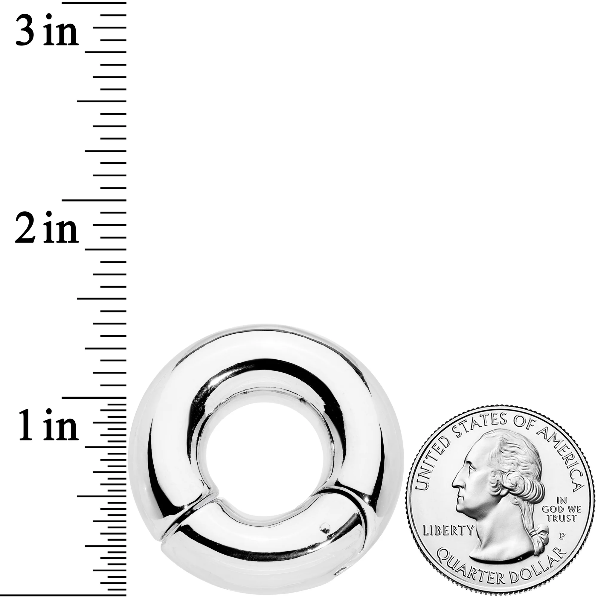00G 9/16 Stainless Steel Hinged Segment Ring - Image 3