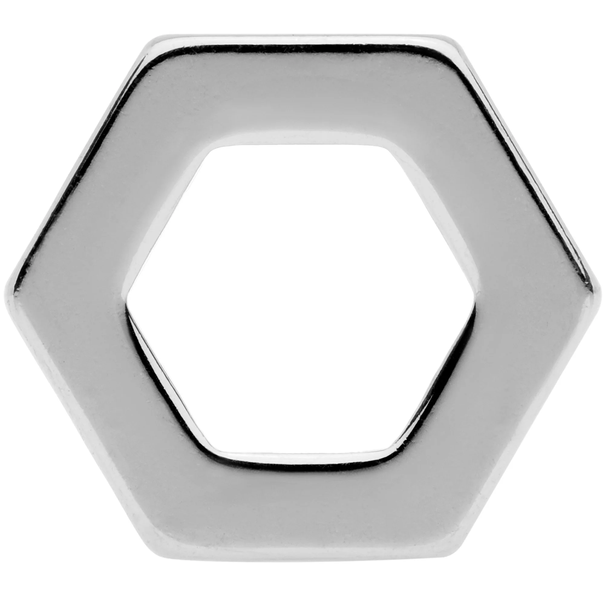 00G Geometric Hexagon Screw Fit Tunnel Plug Set - Image 3