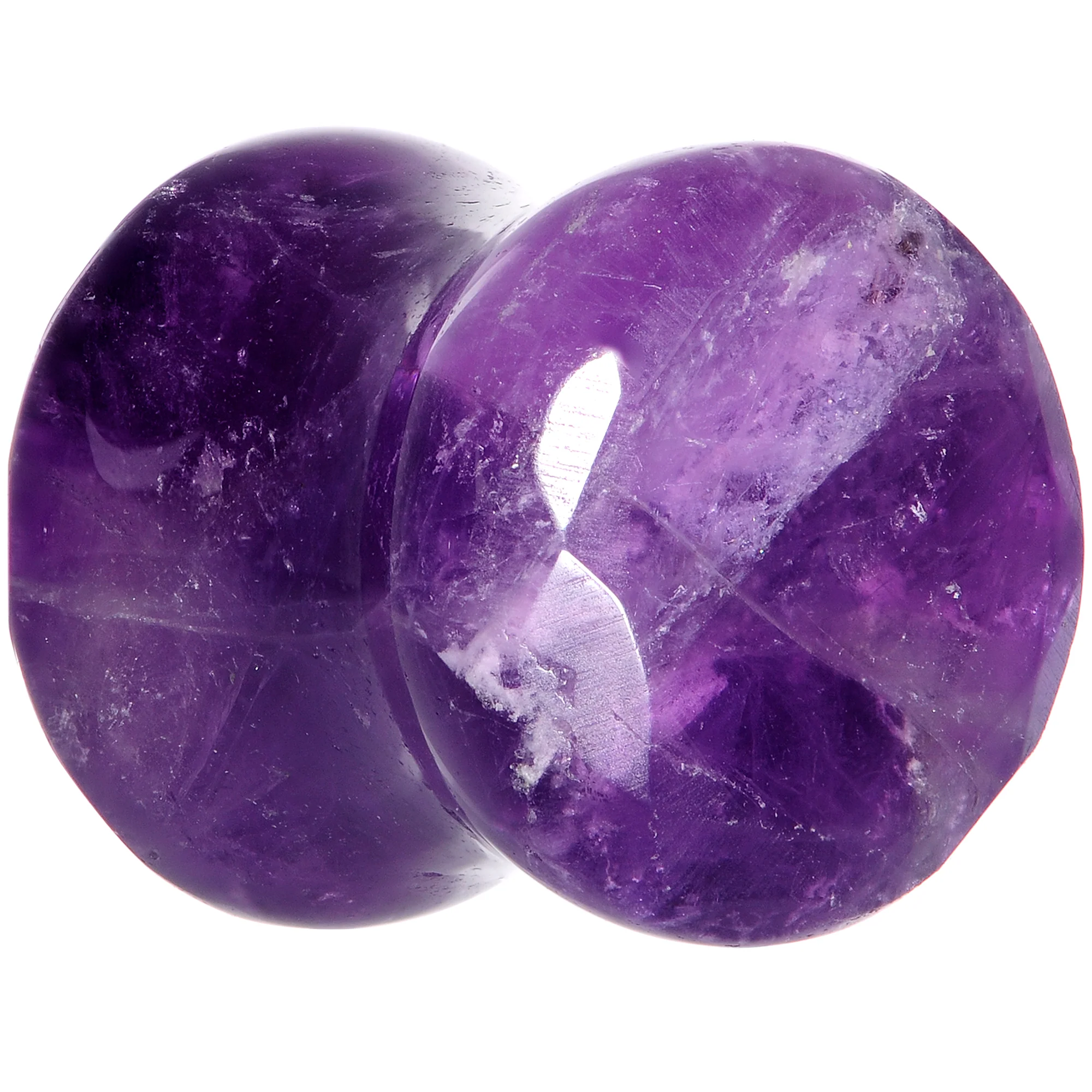 00G Purple Amethyst Saddle Plug Set - Image 2