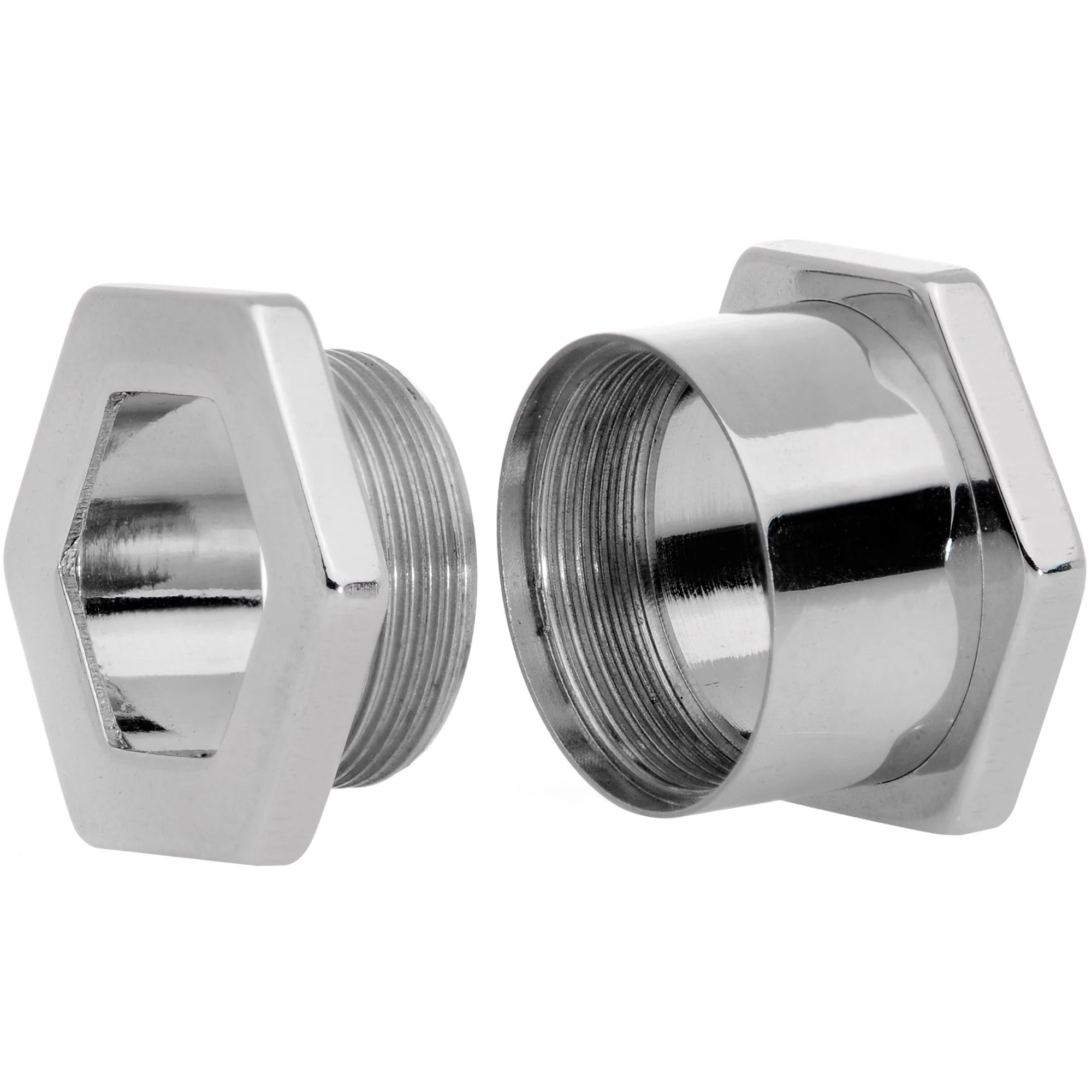 1/2 Geometric Hexagon Screw Fit Tunnel Plug Set - Image 4