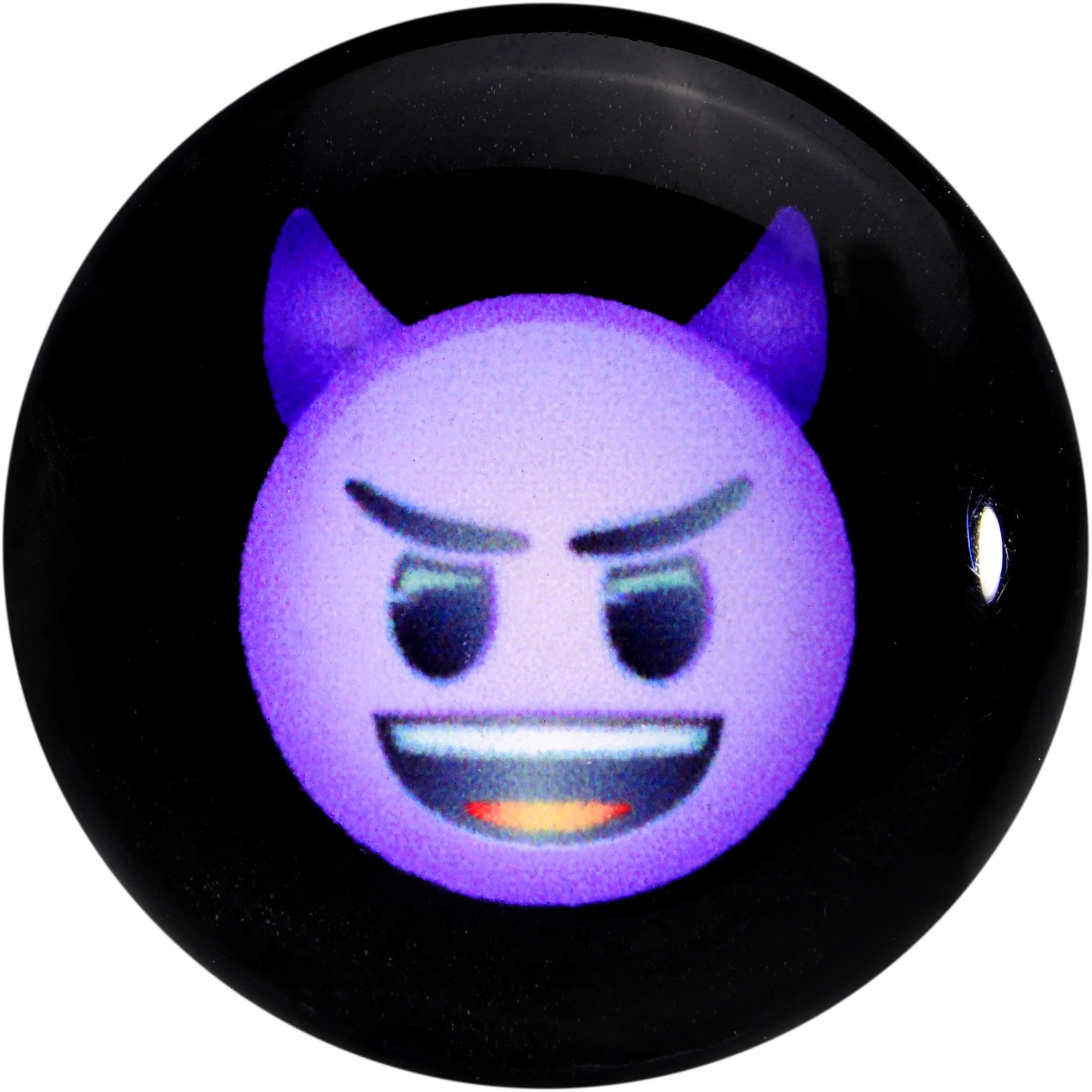 1/2 Licensed Purple Devil emoji Acrylic Double Flare Plug Set - Image 3