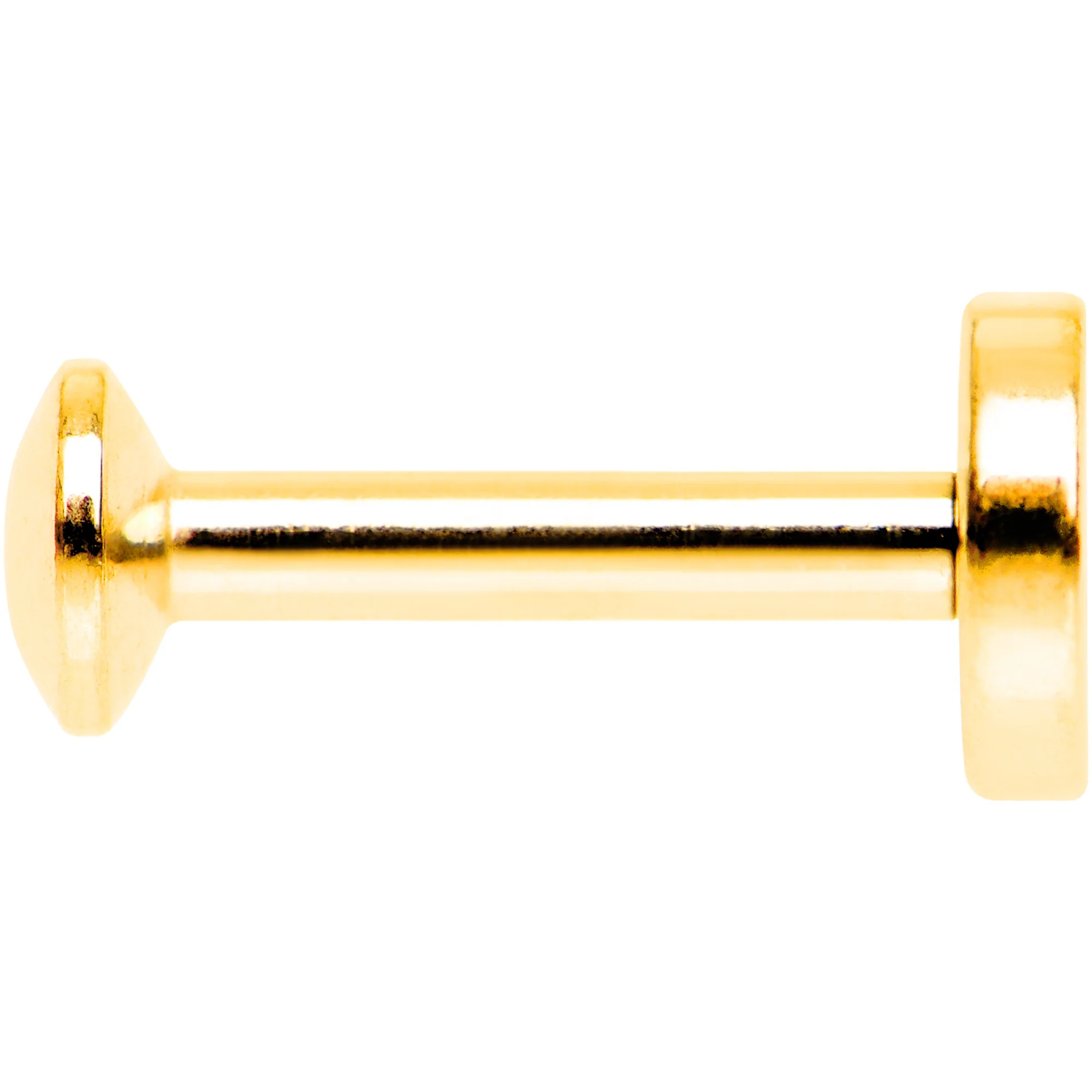1/4 Gold IP 4mm Circle Internal Thread Daith Cartilage Tragus - Image 2