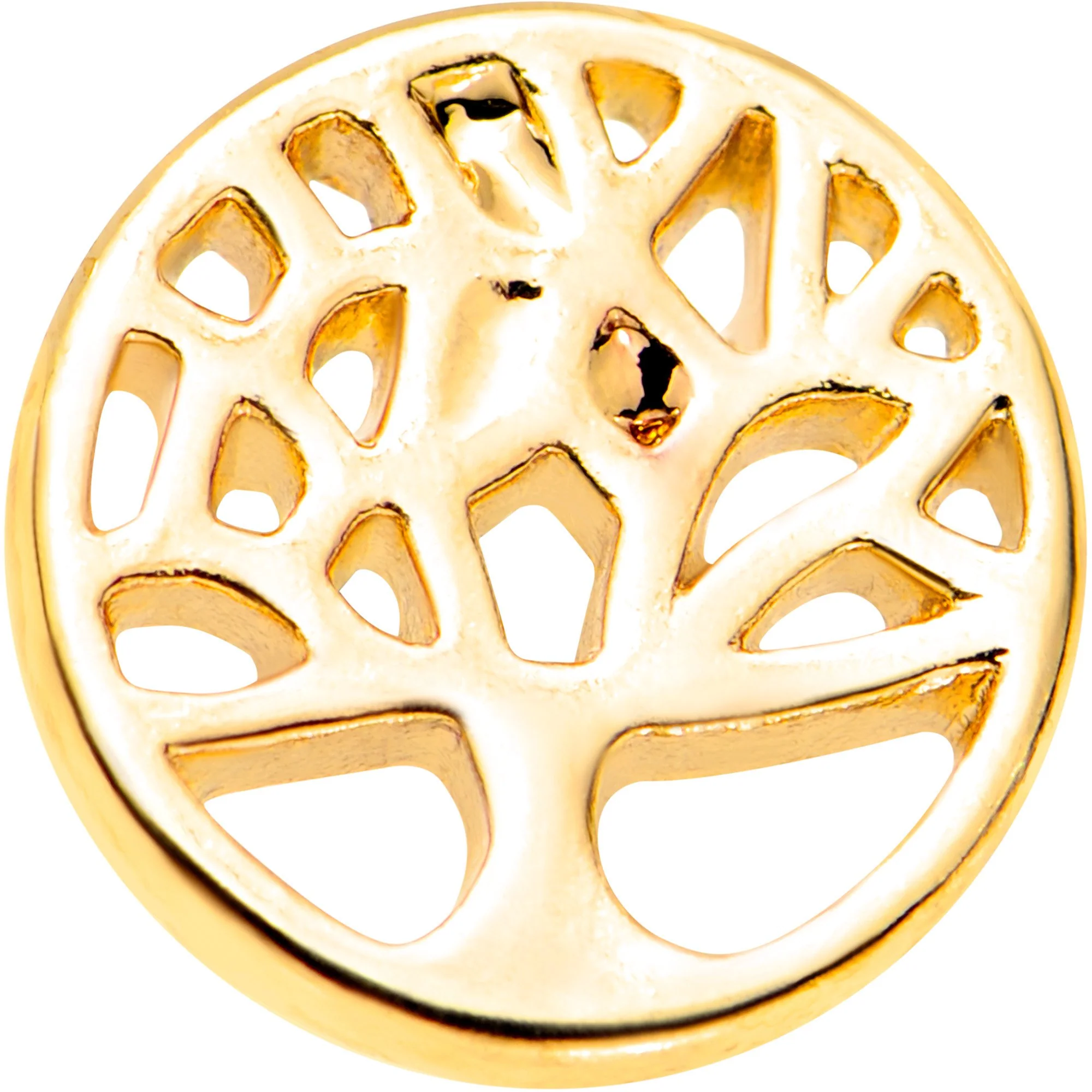 1/4 Gold Tone Tree of Life Cutout Tragus Cartilage Earring - Image 2