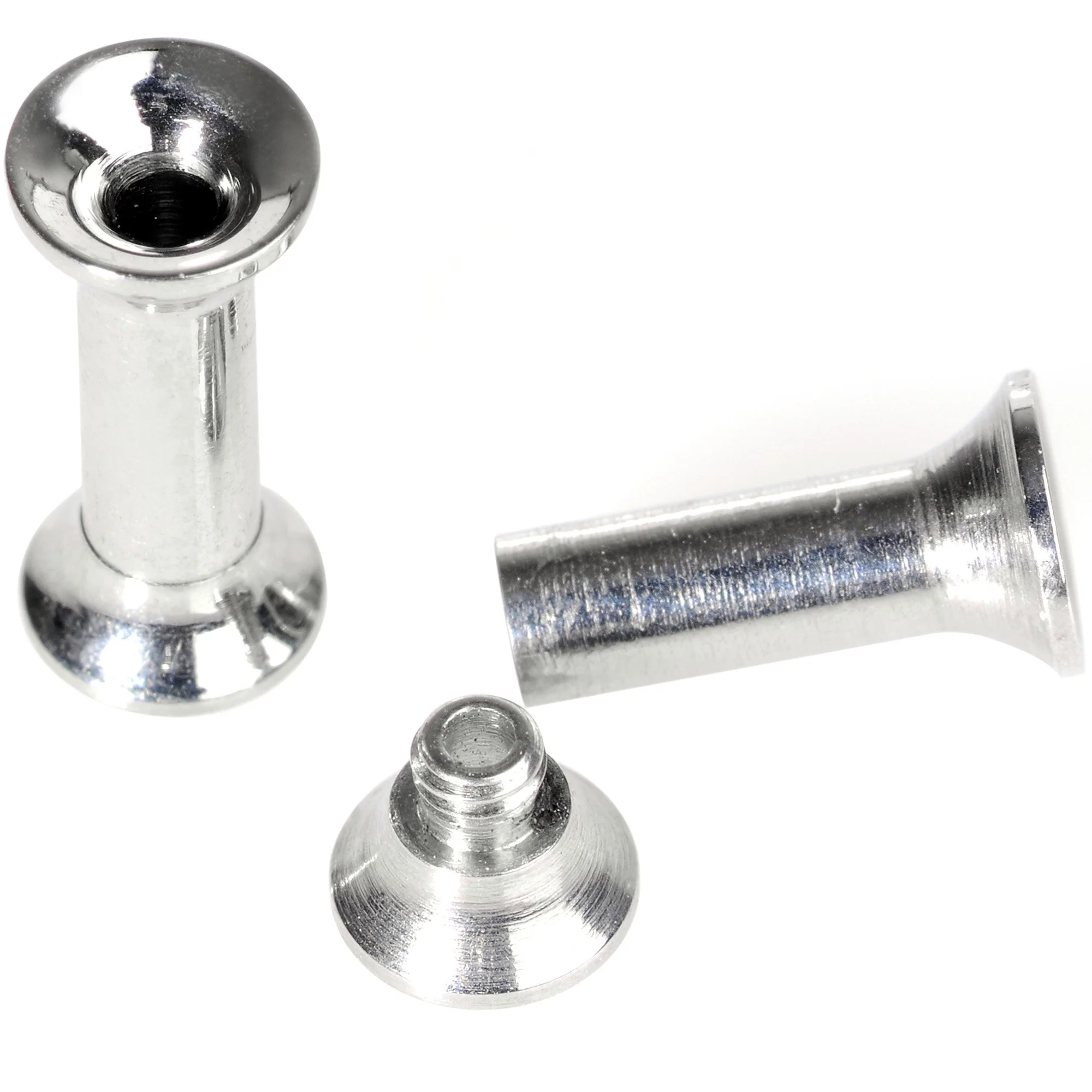 10G Steel Internally Threaded Screw Fit Tunnel Plug Set - Image 2