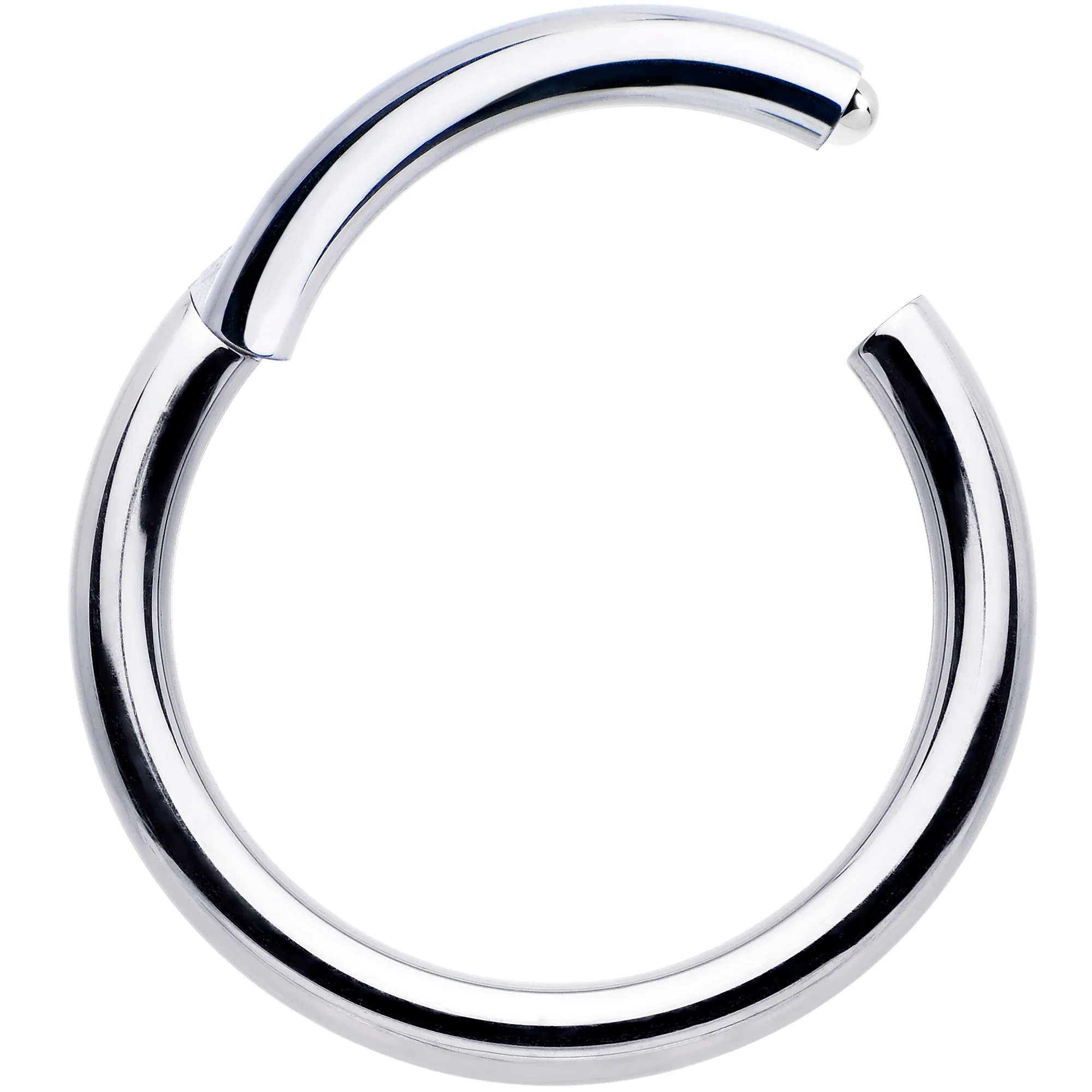 12G 9/16 316L Surgical Steel Precision Hinged Segment Hoop - Image 2