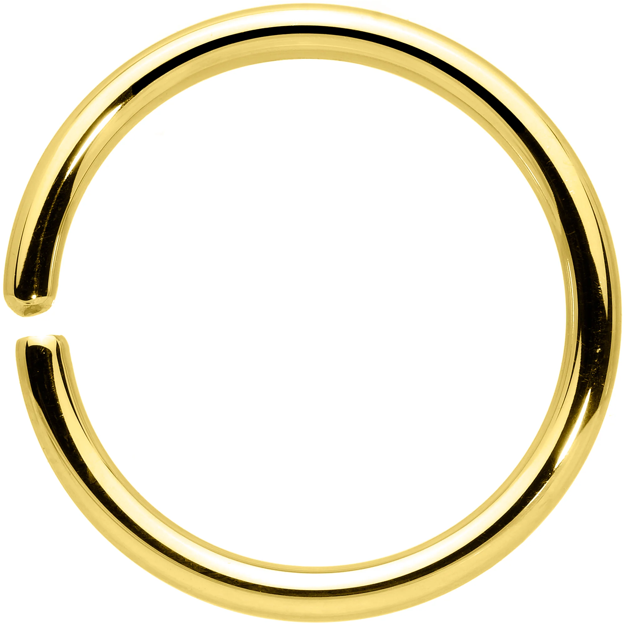 14G 1/2 Handcrafted Solid 14k Yellow Gold Seamless Circular Ring - Image 2
