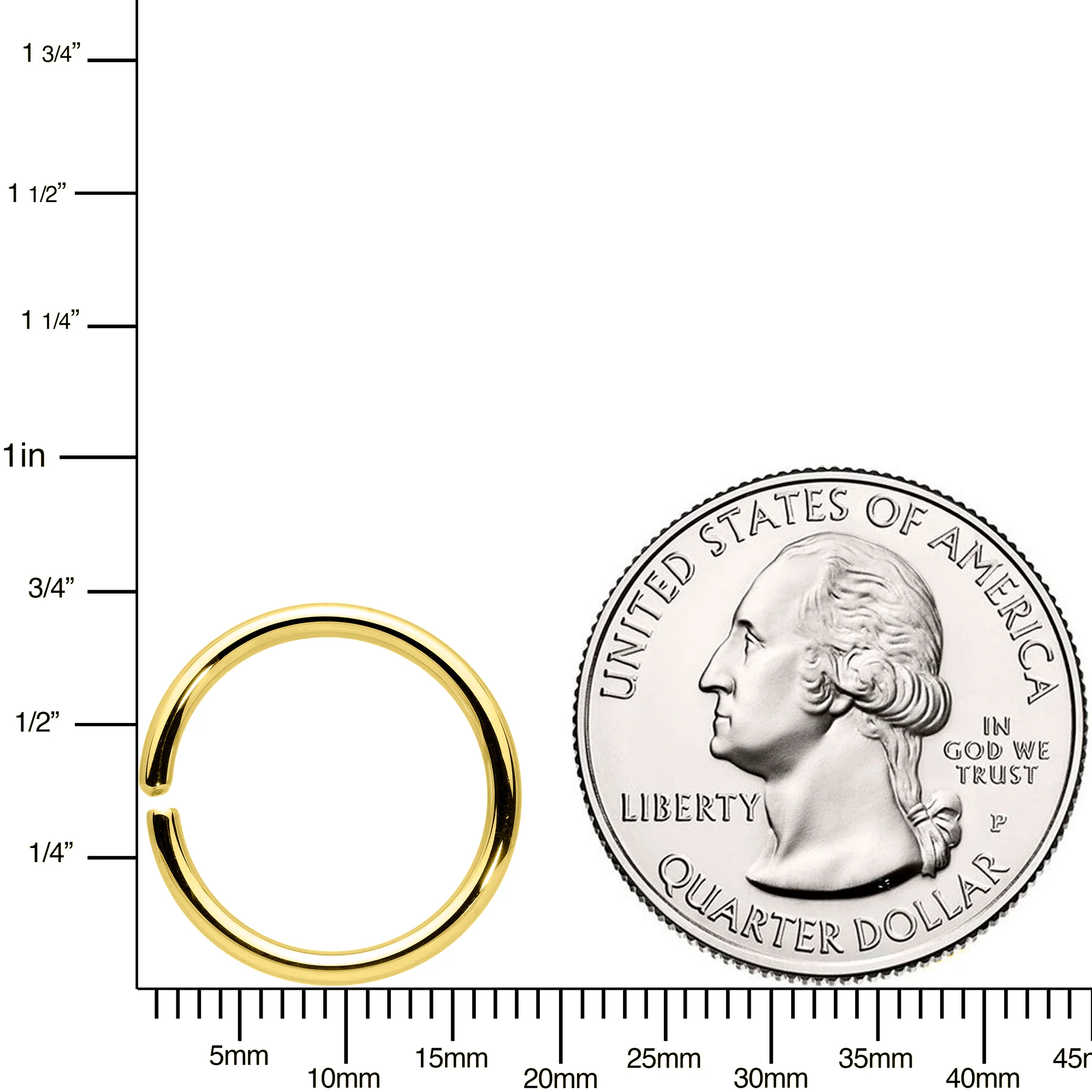 14G 1/2 Handcrafted Solid 14k Yellow Gold Seamless Circular Ring - Image 3