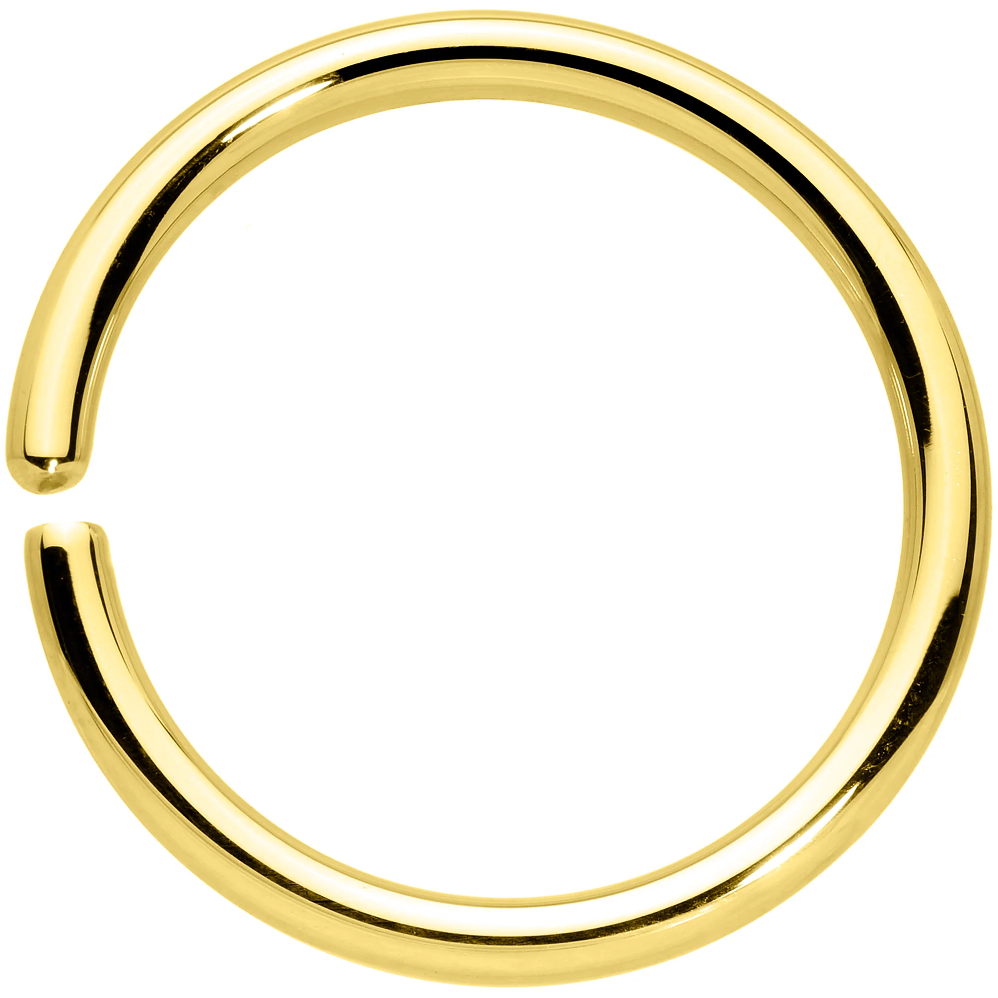 14G 1/2 Handcrafted Solid 14k Yellow Gold Seamless Circular Ring - Image 5