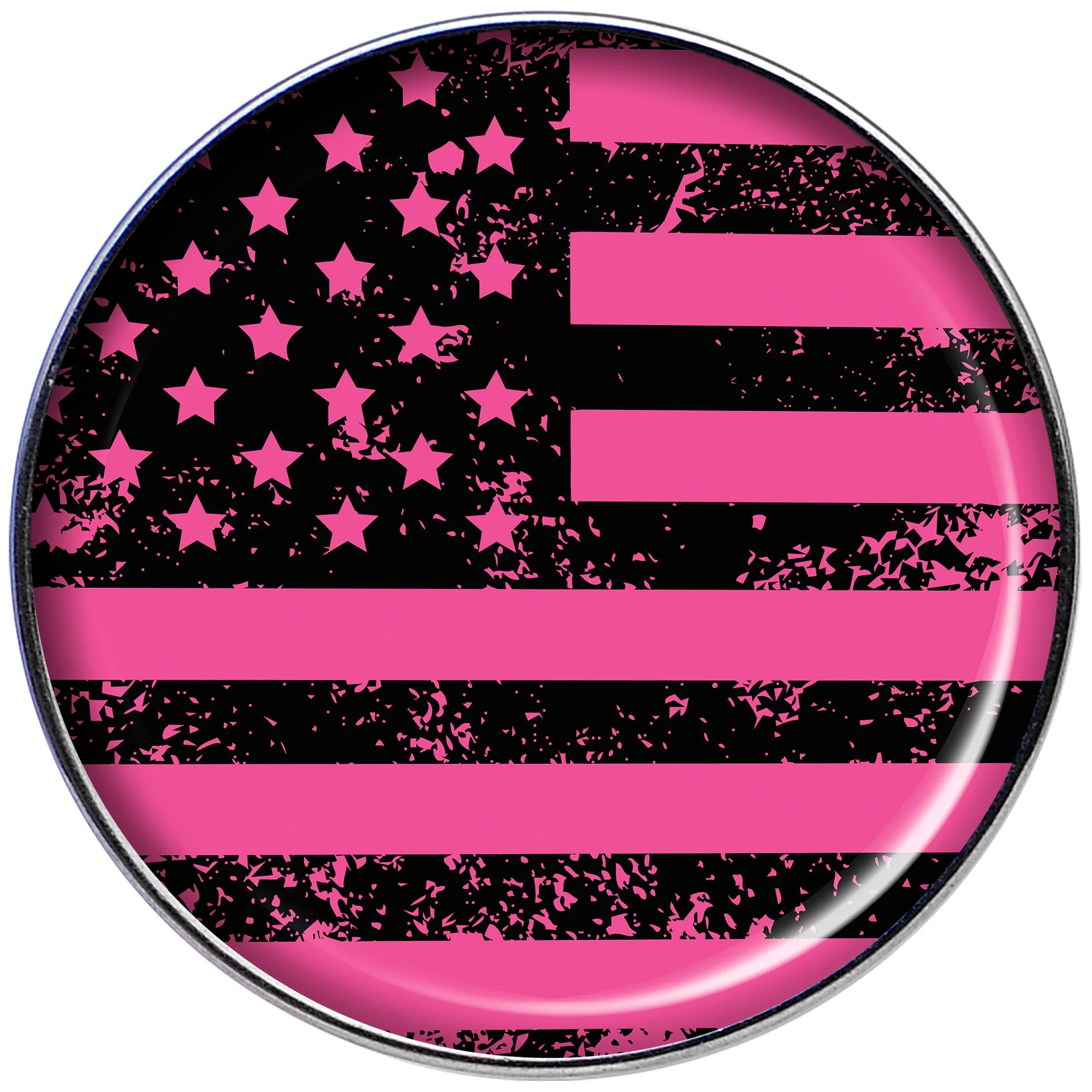 16G 1/4 Pink American Flag Tragus Cartilage Earring - Image 2