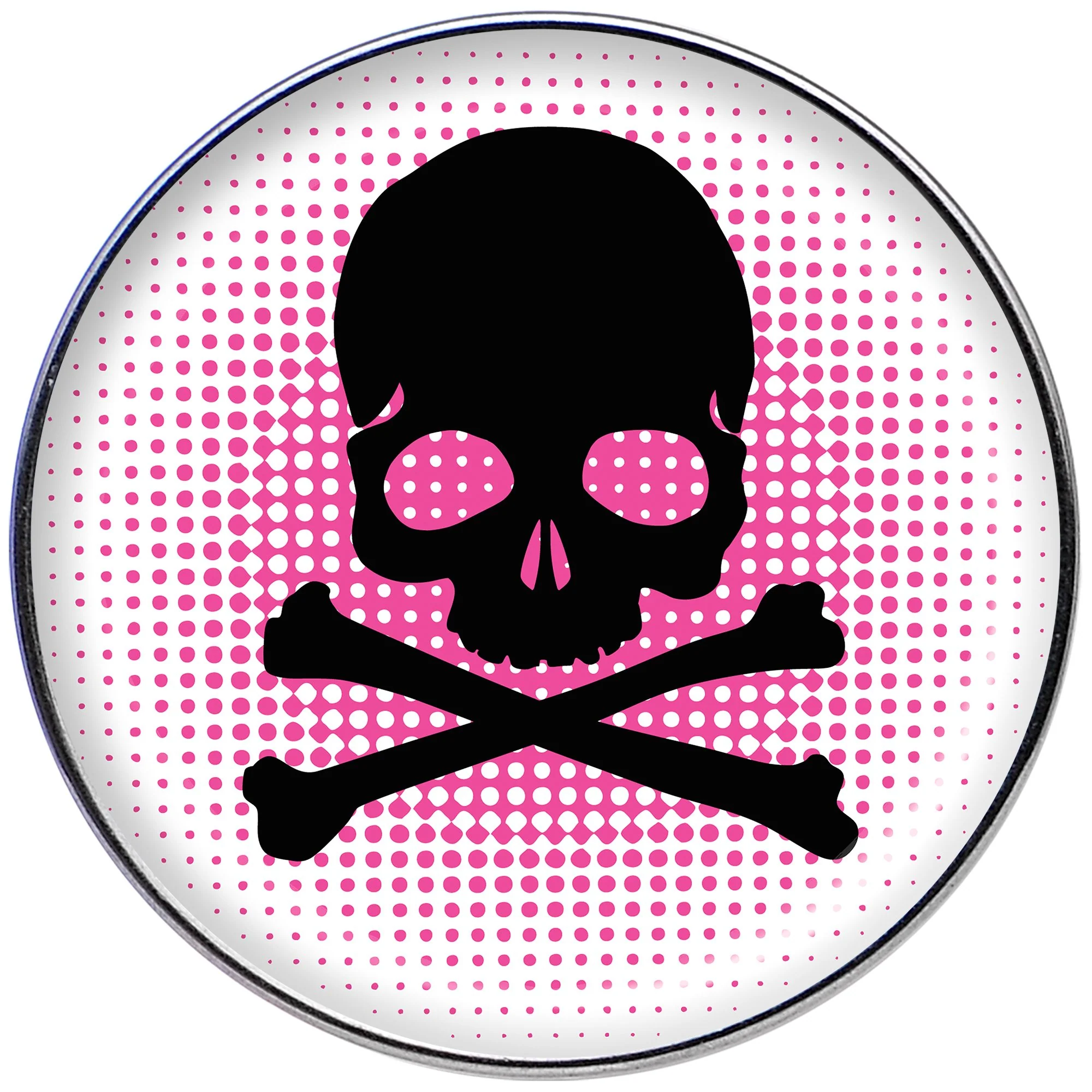 16G 1/4 Pink Black Skull Tragus Cartilage Earring - Image 2