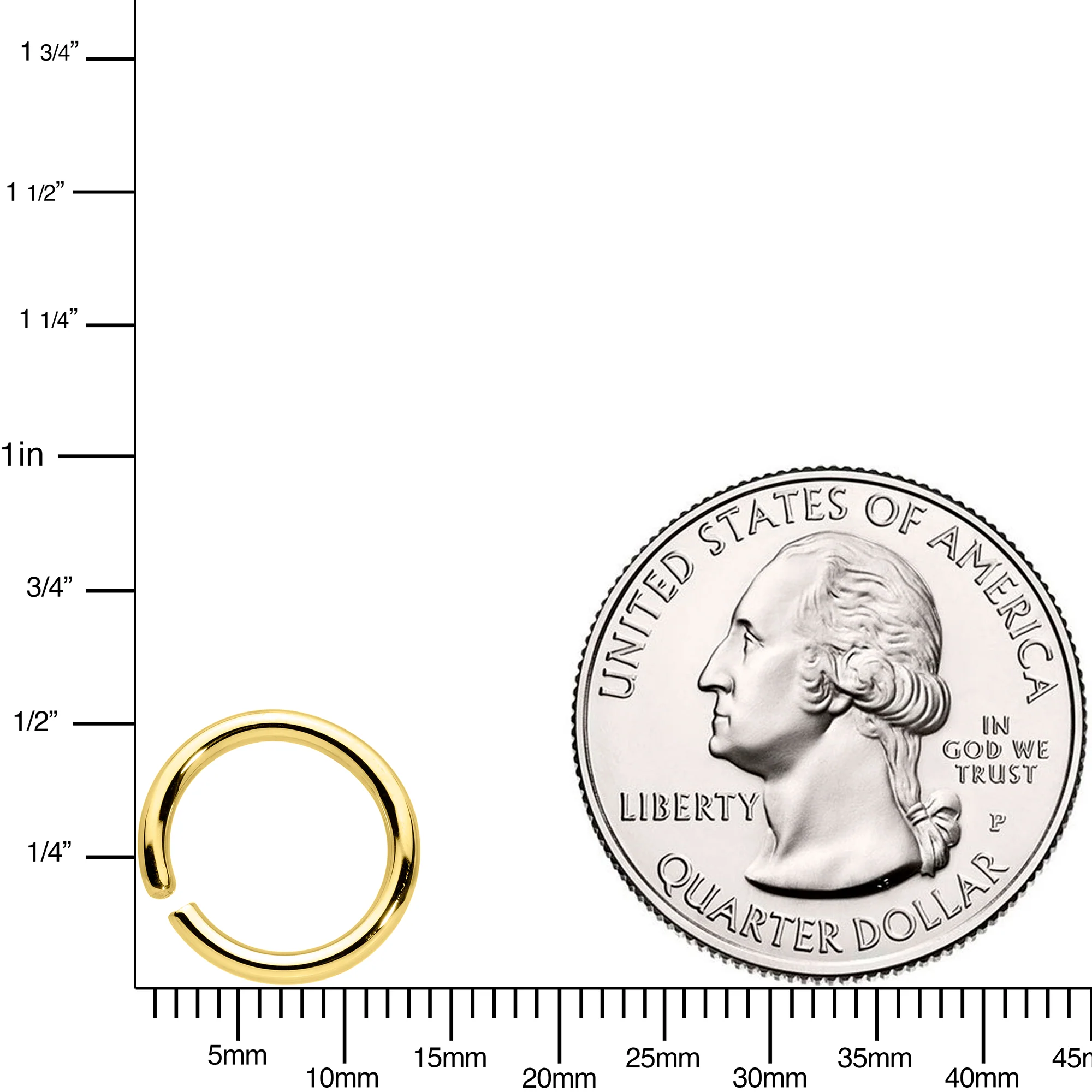 14G 3/8 Handcrafted Solid 14k Yellow Gold Seamless Circular Ring - Image 2