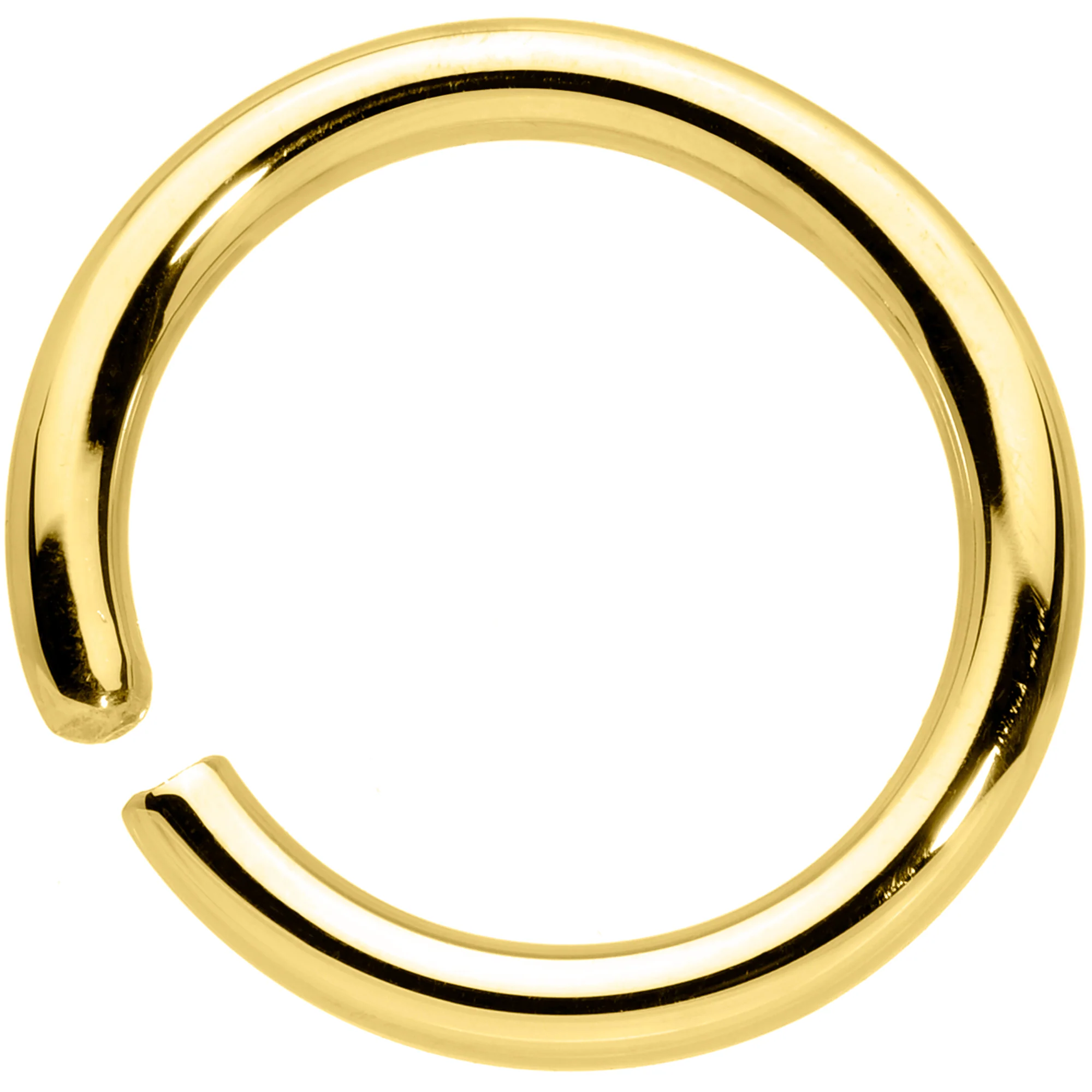 14G 3/8 Handcrafted Solid 14k Yellow Gold Seamless Circular Ring - Image 4