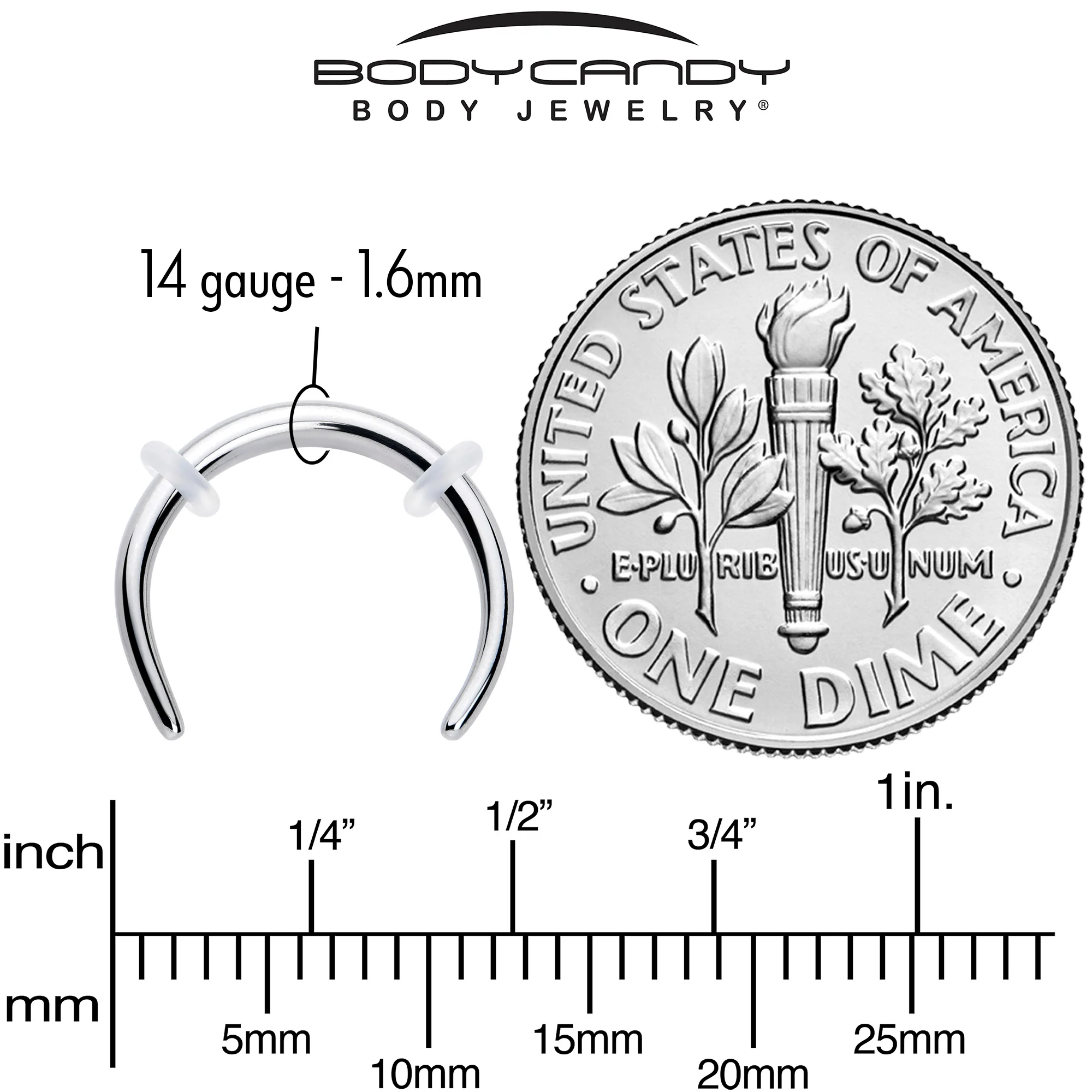 14G 3/8 Pincher Crescent Taper - Image 4