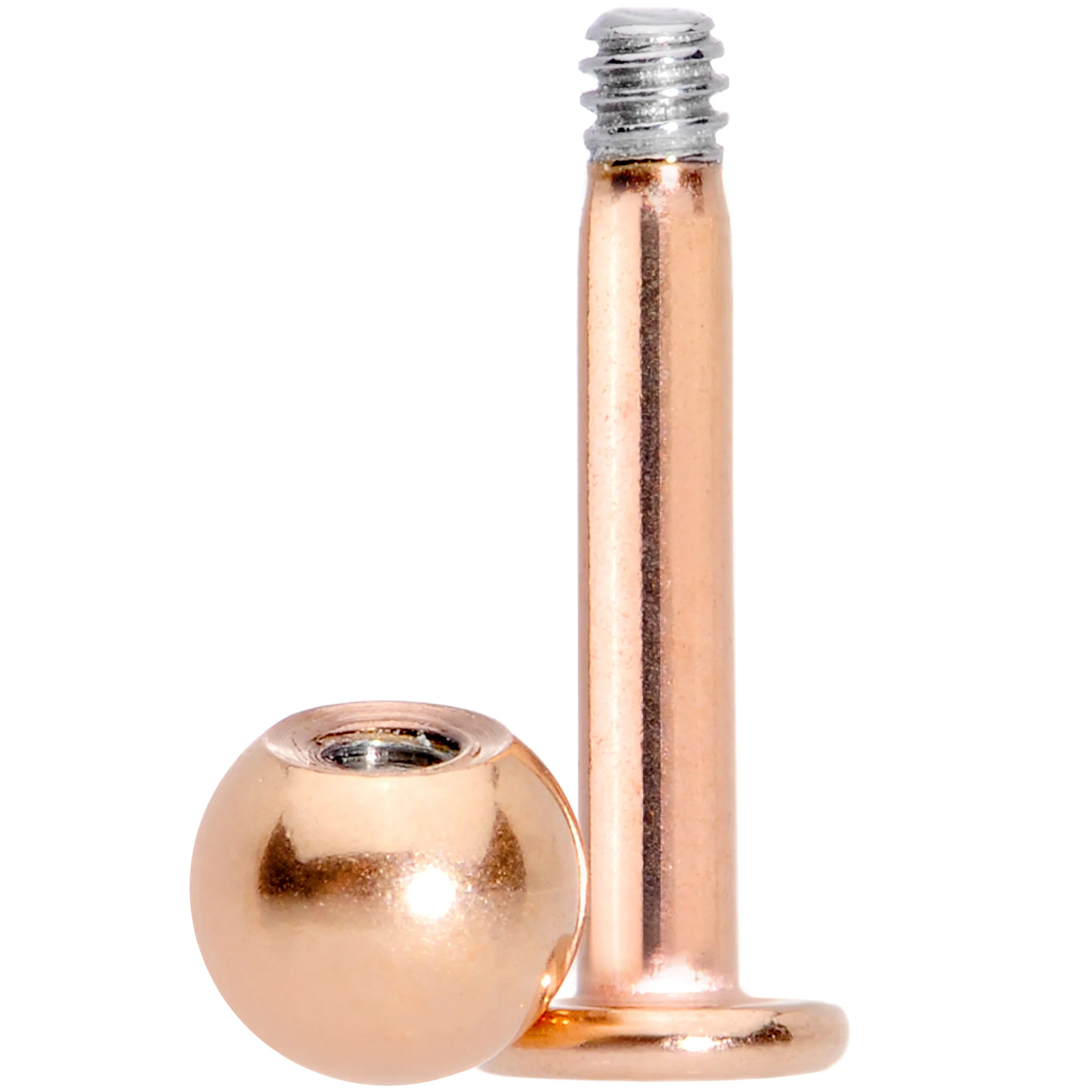 14G 5/16 Rose Gold Tone Simple Labret Monroe Tragus - Image 3