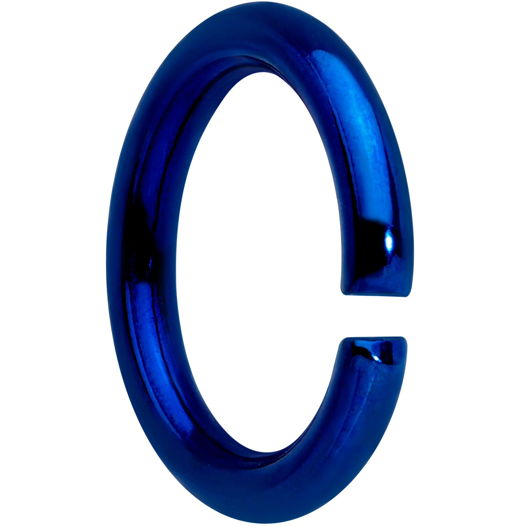 14G 5/16 Blue Anodized Seamless Cartilage Ring Set of 12 - Image 2