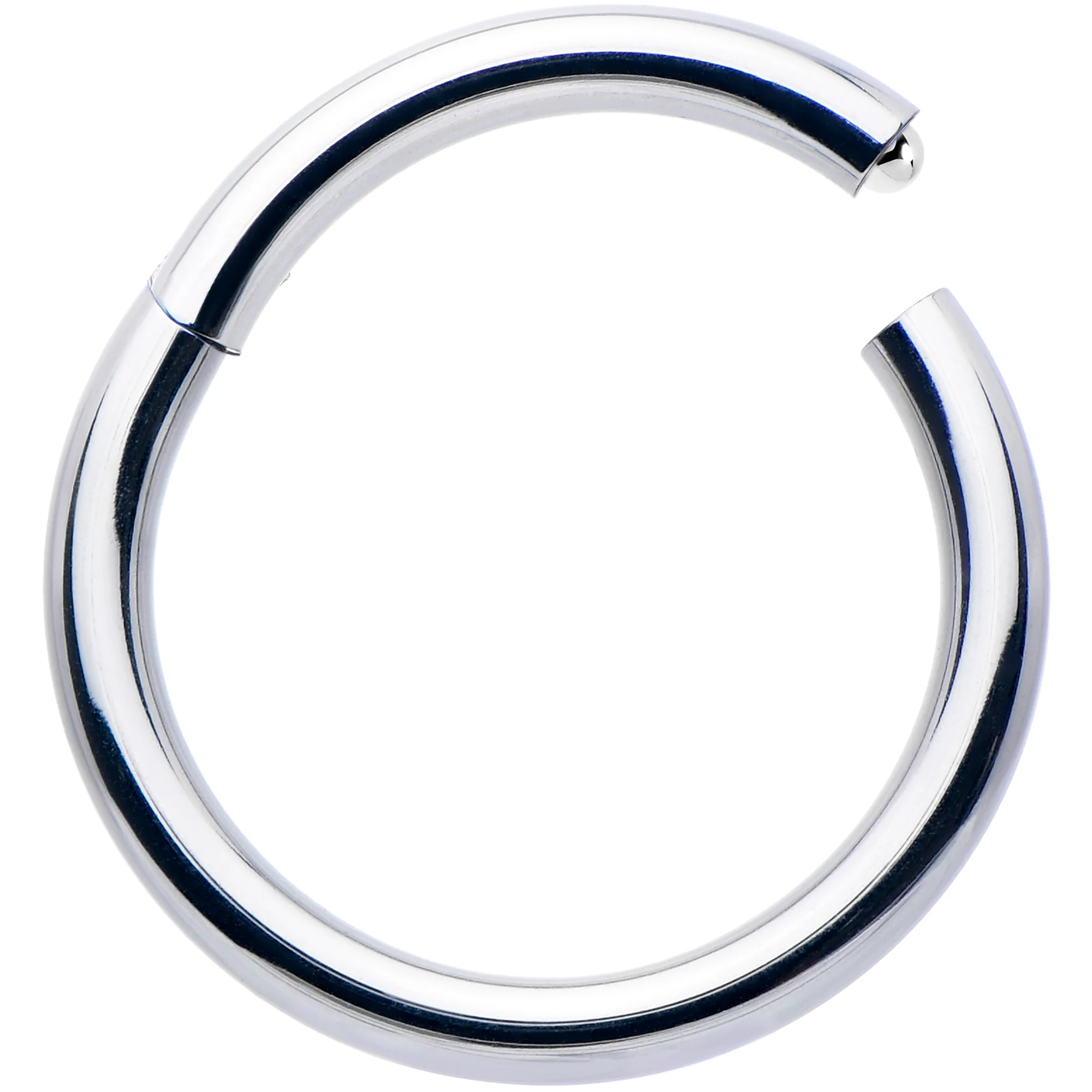 14G 7/16 316L Surgical Steel Precision Hinged Segment Hoop - Image 2