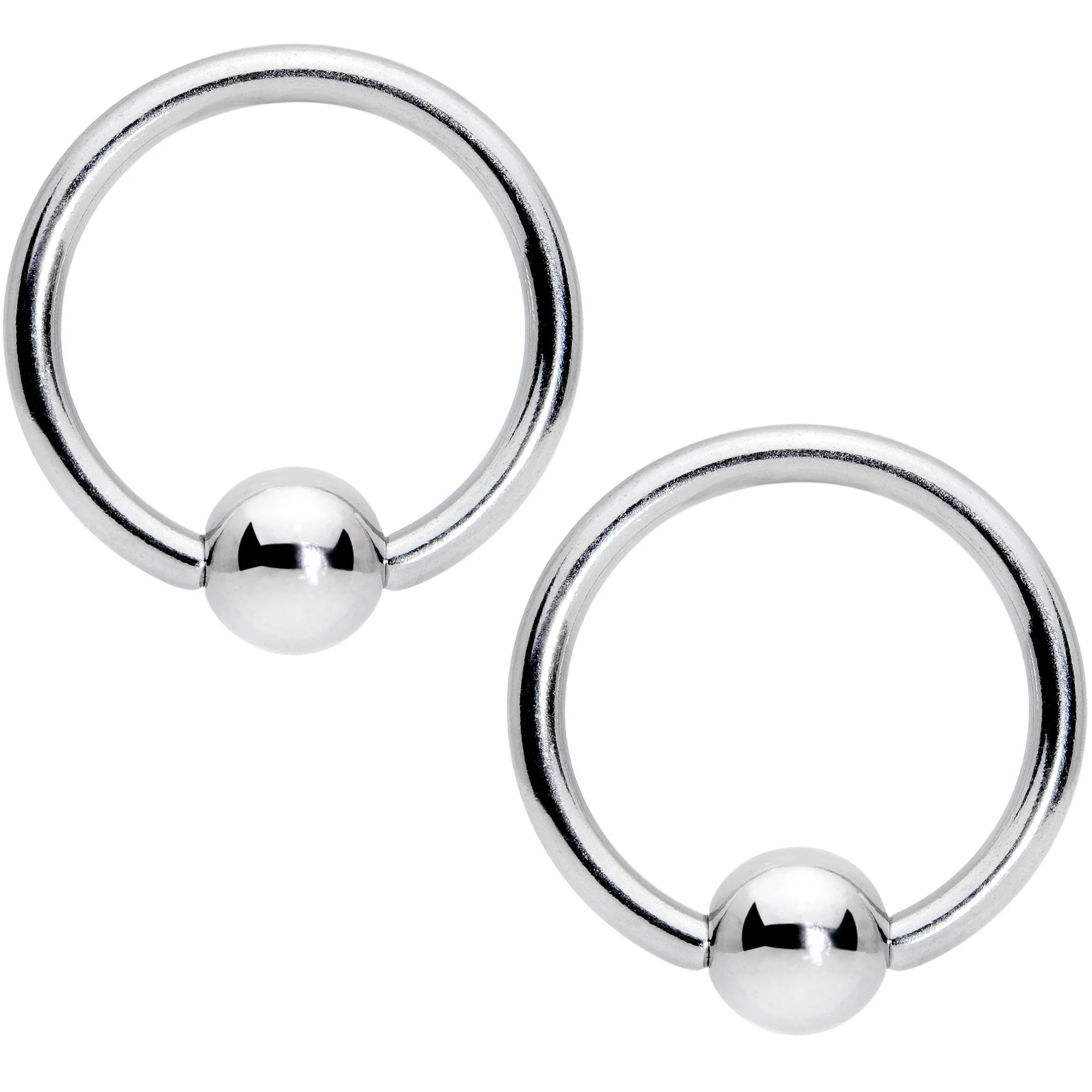 14G 7/16 1/2 Aqua Gem Flowers BCR Barbell Nipple Ring Set of 4 - Image 3