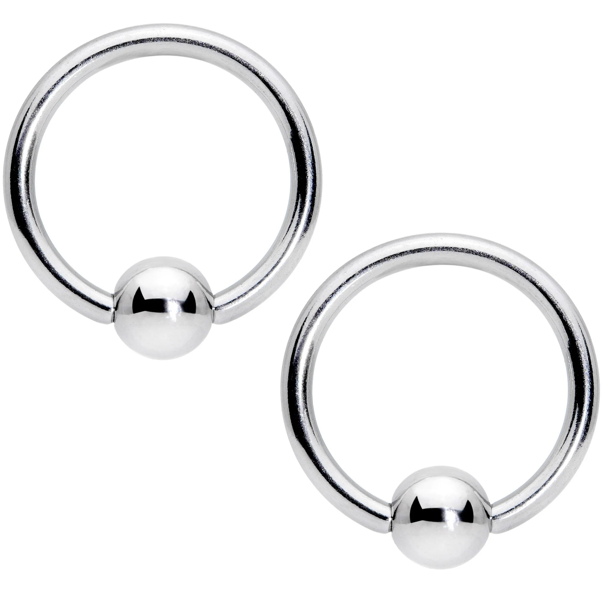 14G 7/16 1/2 Pink Gem Flowers BCR Barbell Nipple Ring Set of 4 - Image 3
