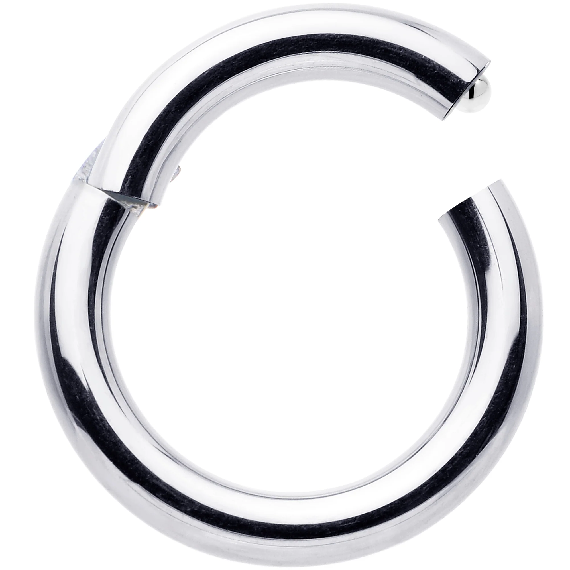 14G 7mm 316L Surgical Steel Precision Hinged Segment Hoop - Image 2