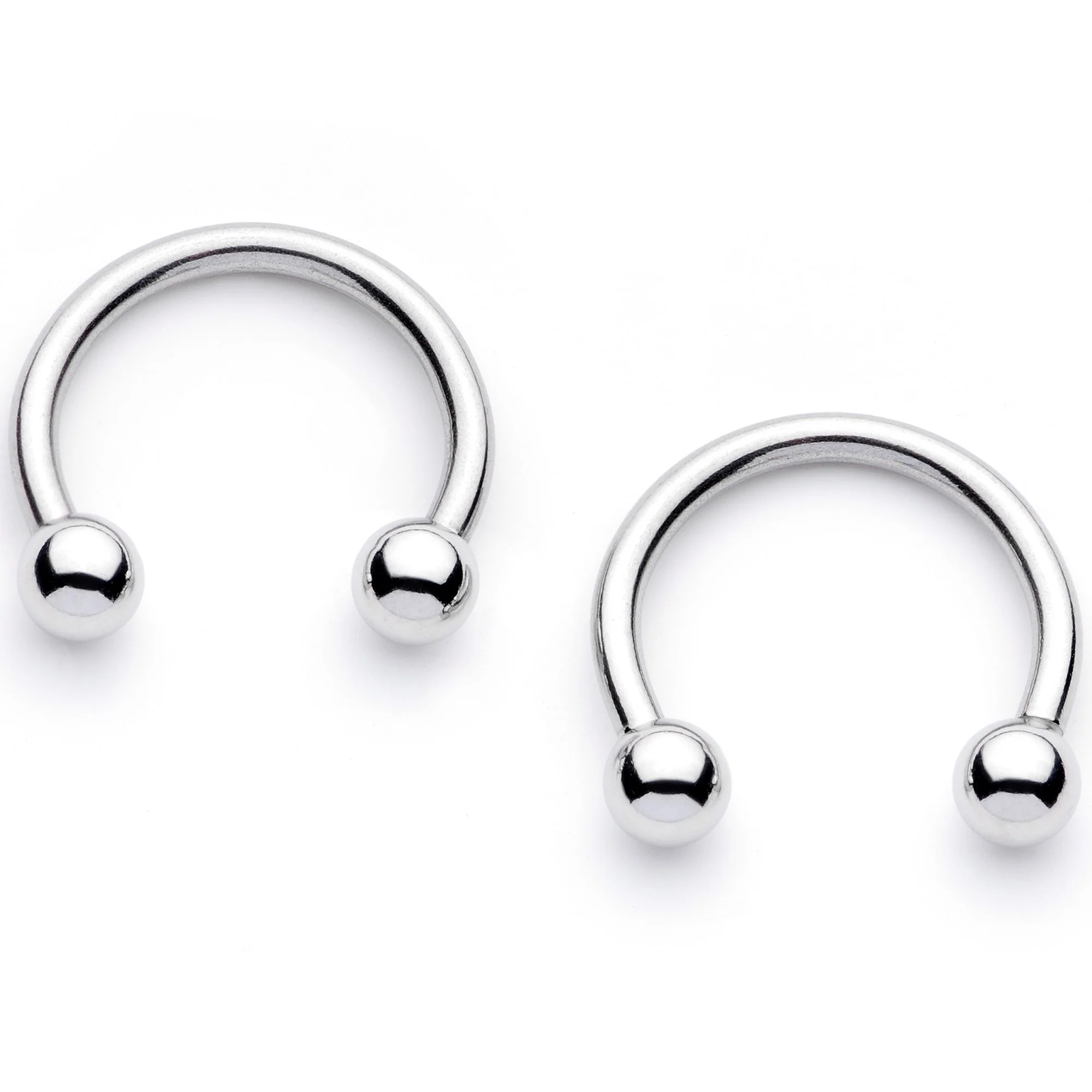 14G 9/16 1/2 Winter Penguins Horseshoe Barbell Nipple Ring Set - Image 3