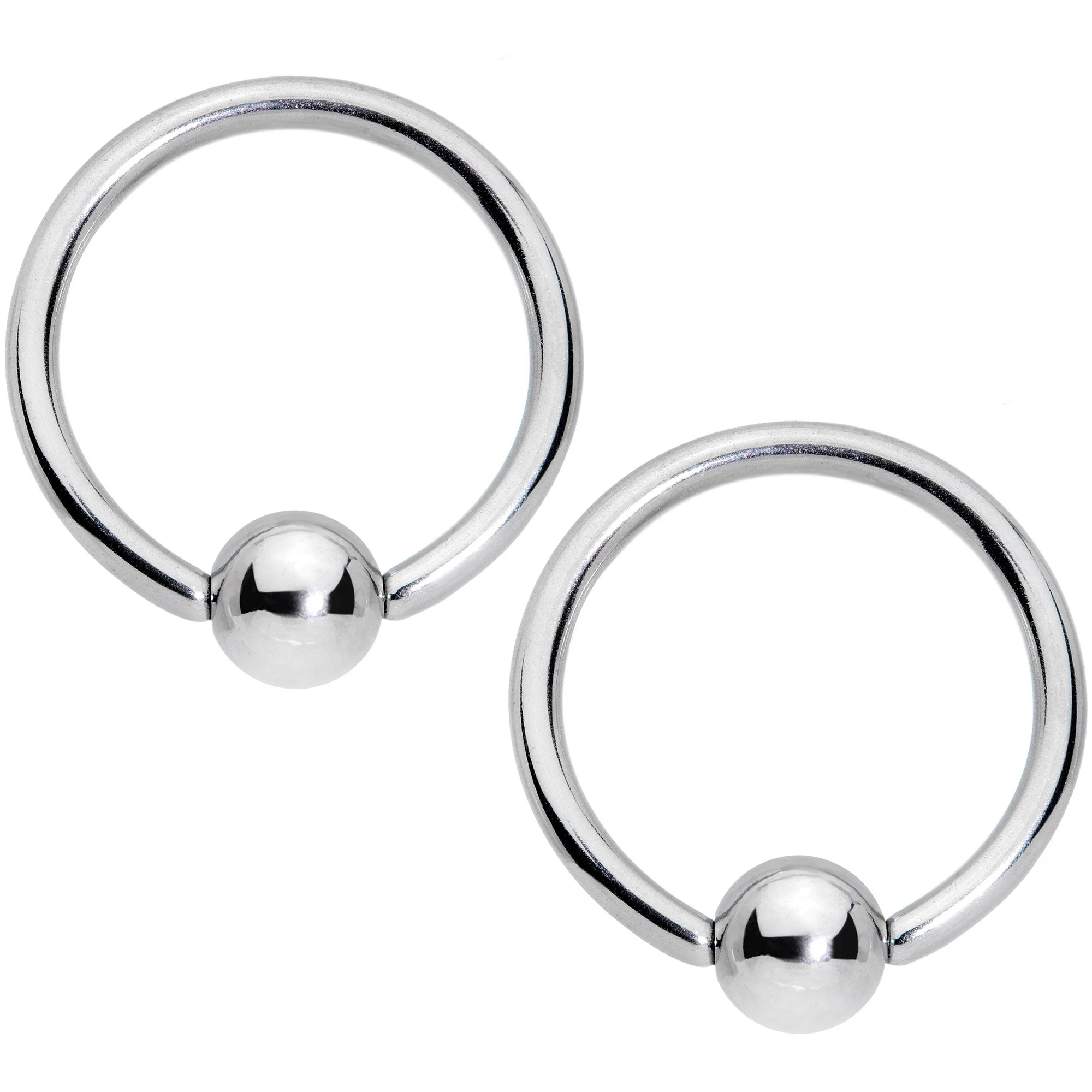 14G 9/16 5/16 Clear Gem Hearts BCR Barbell Nipple Ring Set - Image 3