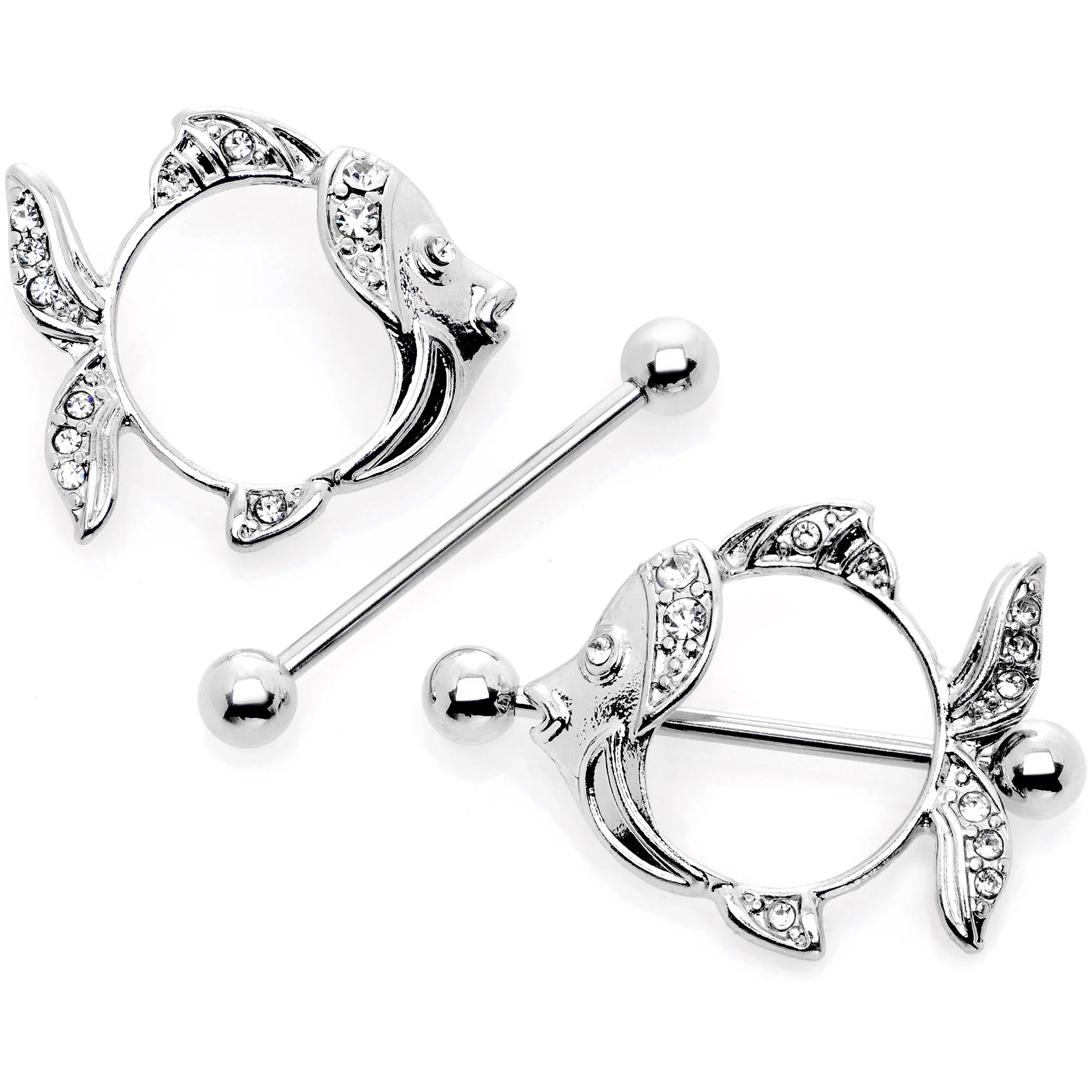 14G 9/16 Angelic Angelfish Nipple Shield Set - Image 3