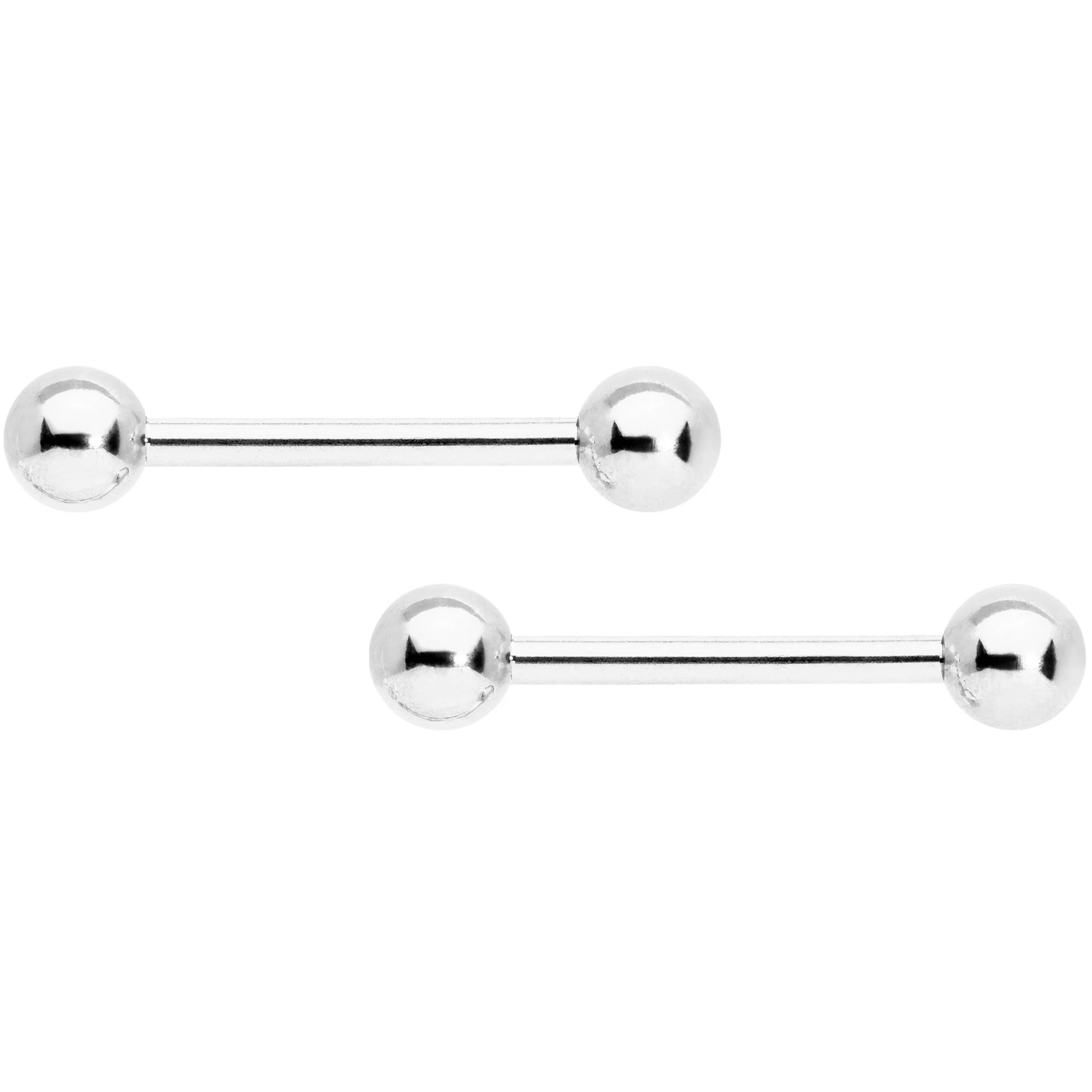 14G 9/16 Flowers Barbell Nipple Ring Set of 4 - Image 2