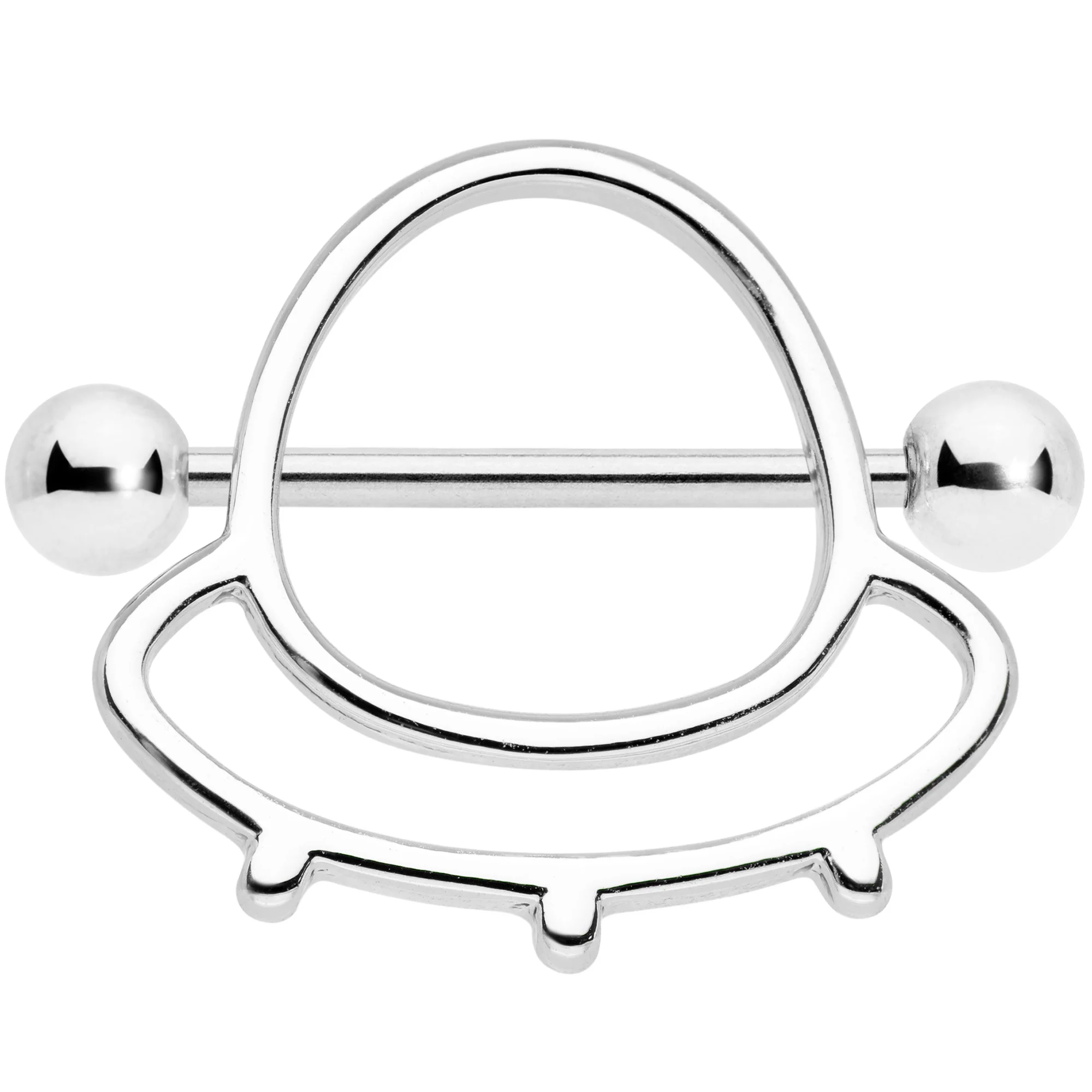 14G 9/16 Outer Space UFO Nipple Shield Set - Image 2
