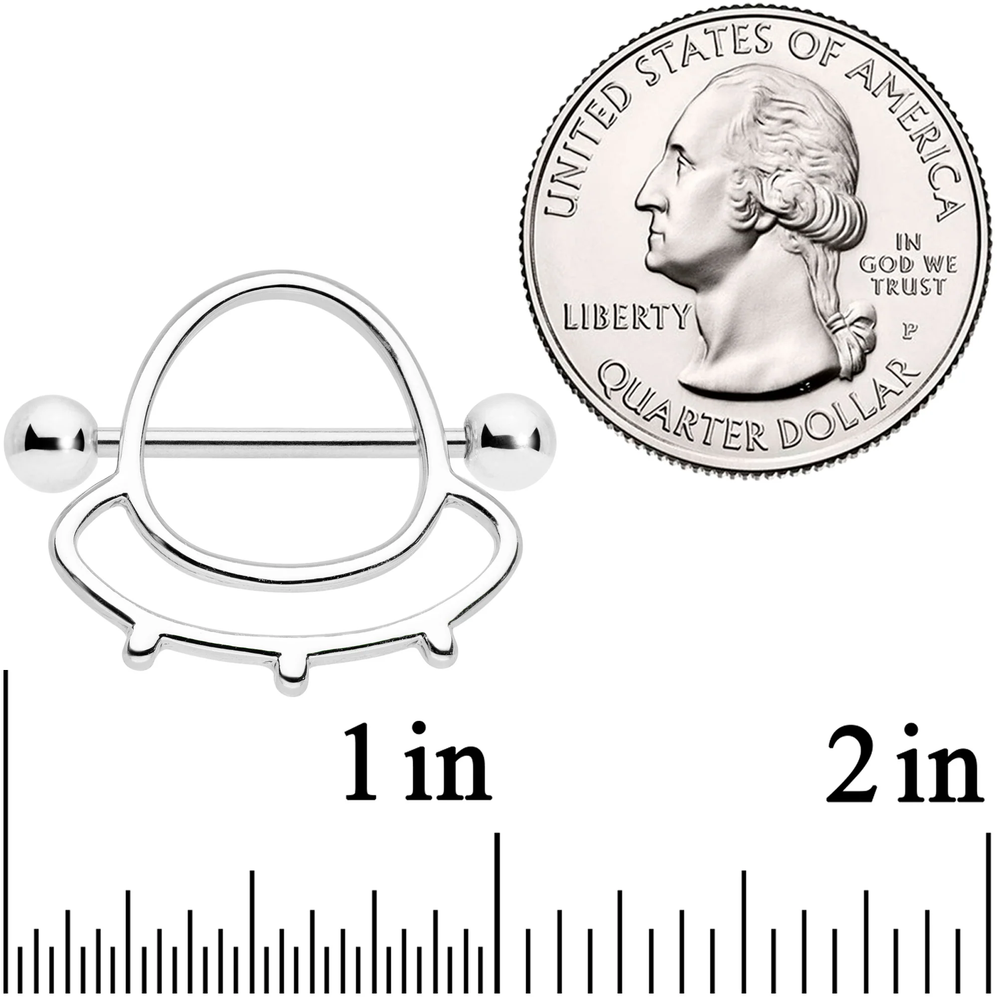 14G 9/16 Outer Space UFO Nipple Shield Set - Image 3