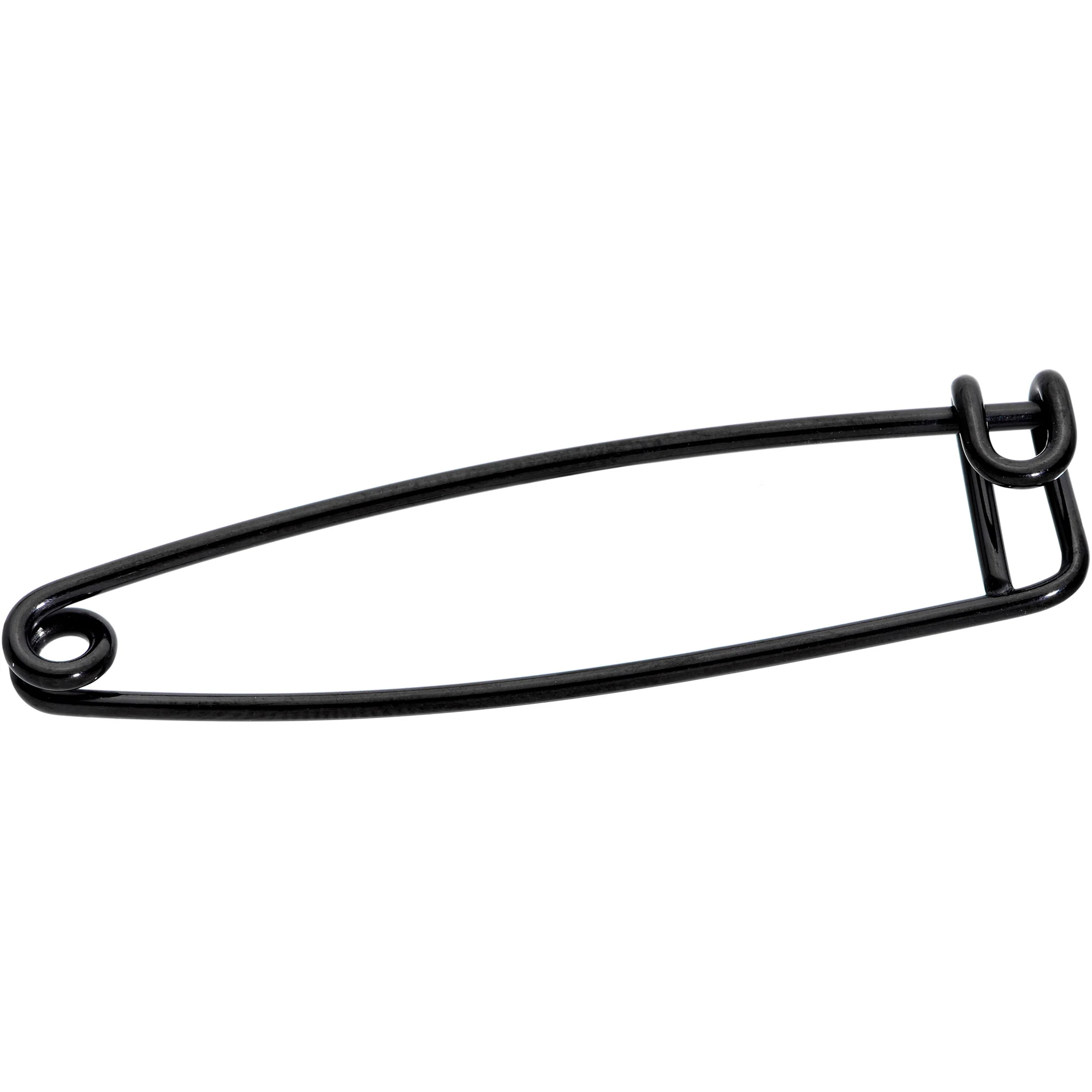 16G Black Punk Rock Safety Pin Industrial Barbell 38mm