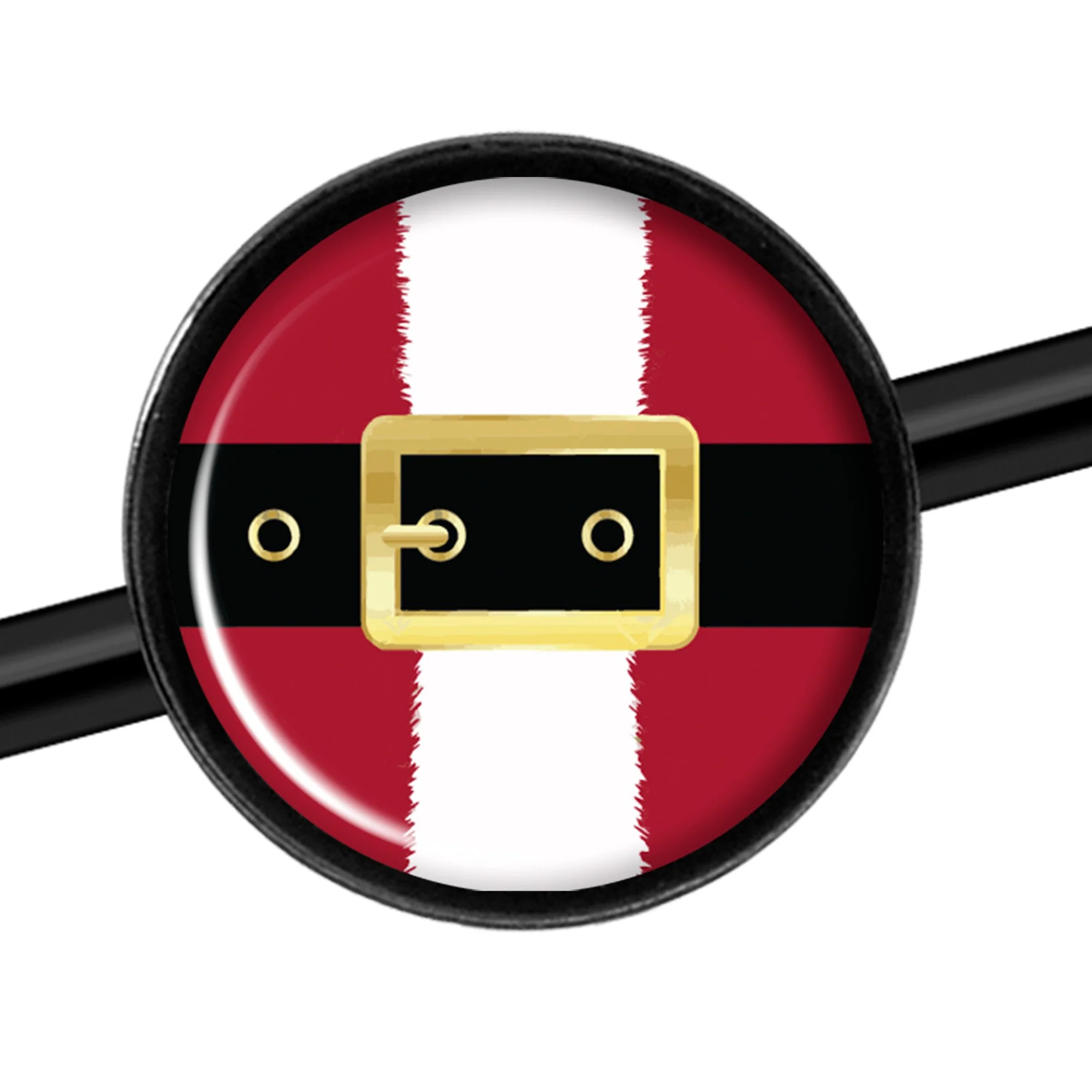 14G Christmas Santa Suit Black Industrial Barbell 37mm - Image 2