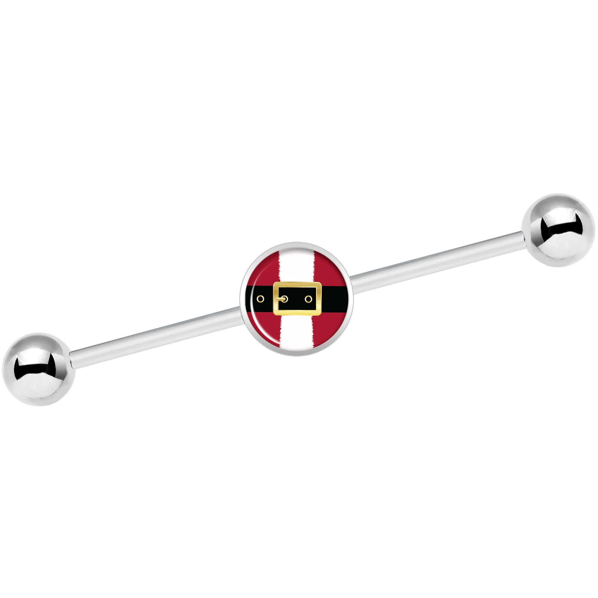 14G Christmas Santa Suit Industrial Barbell 37mm - Image 5