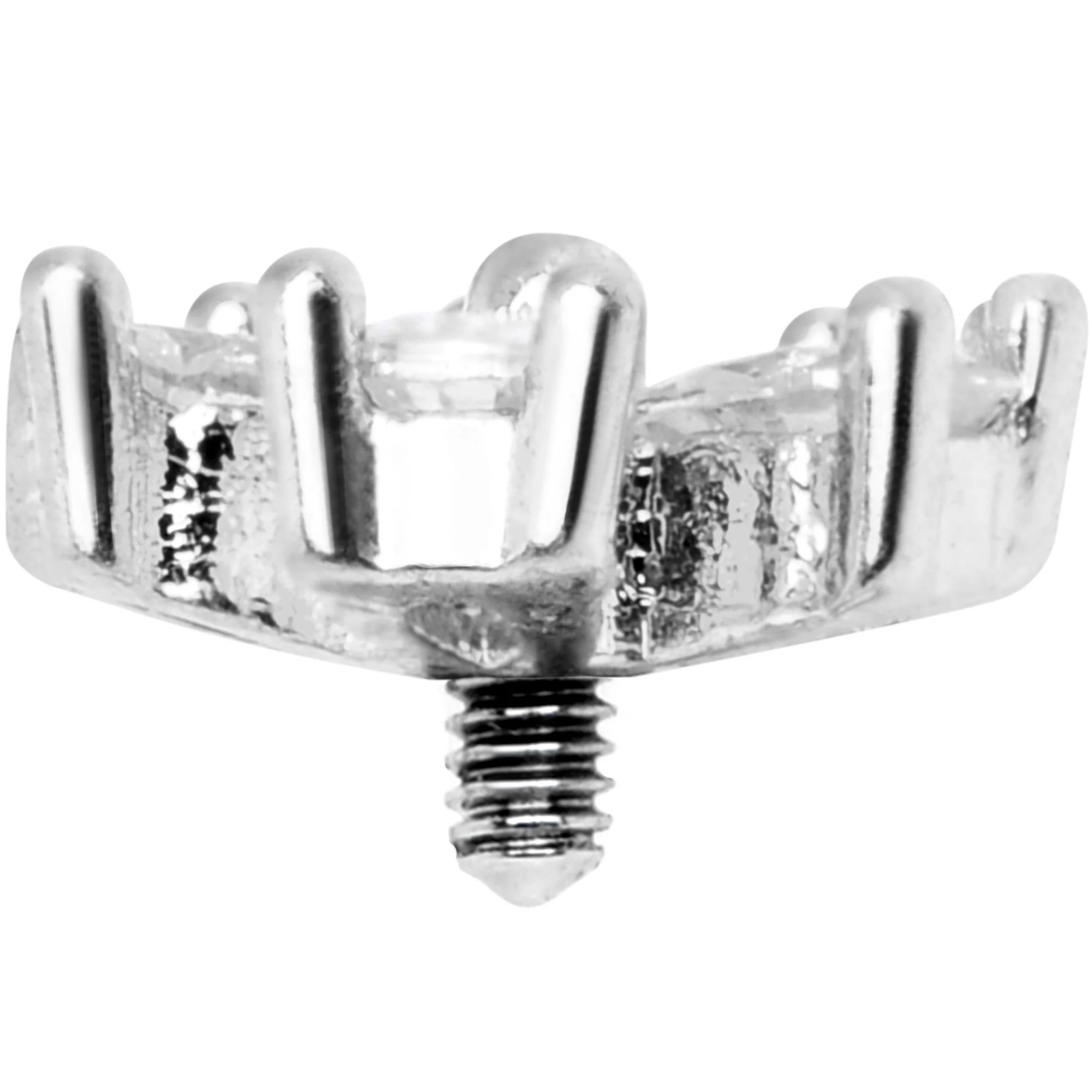14G Clear CZ Gem Beautiful Bloom Dermal Anchor Top - Image 3