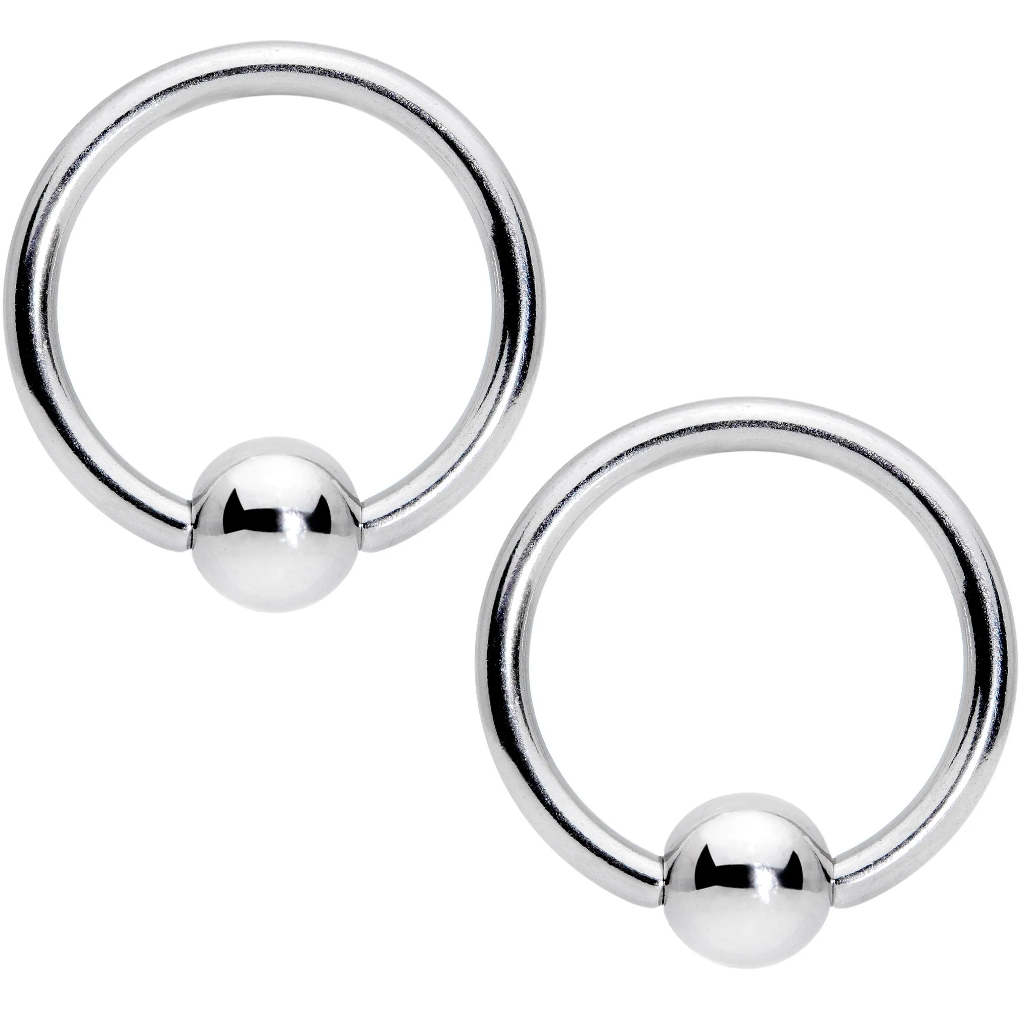 14G Clear Gem Gold Tone Flowers BCR Barbell Nipple Ring Set - Image 3