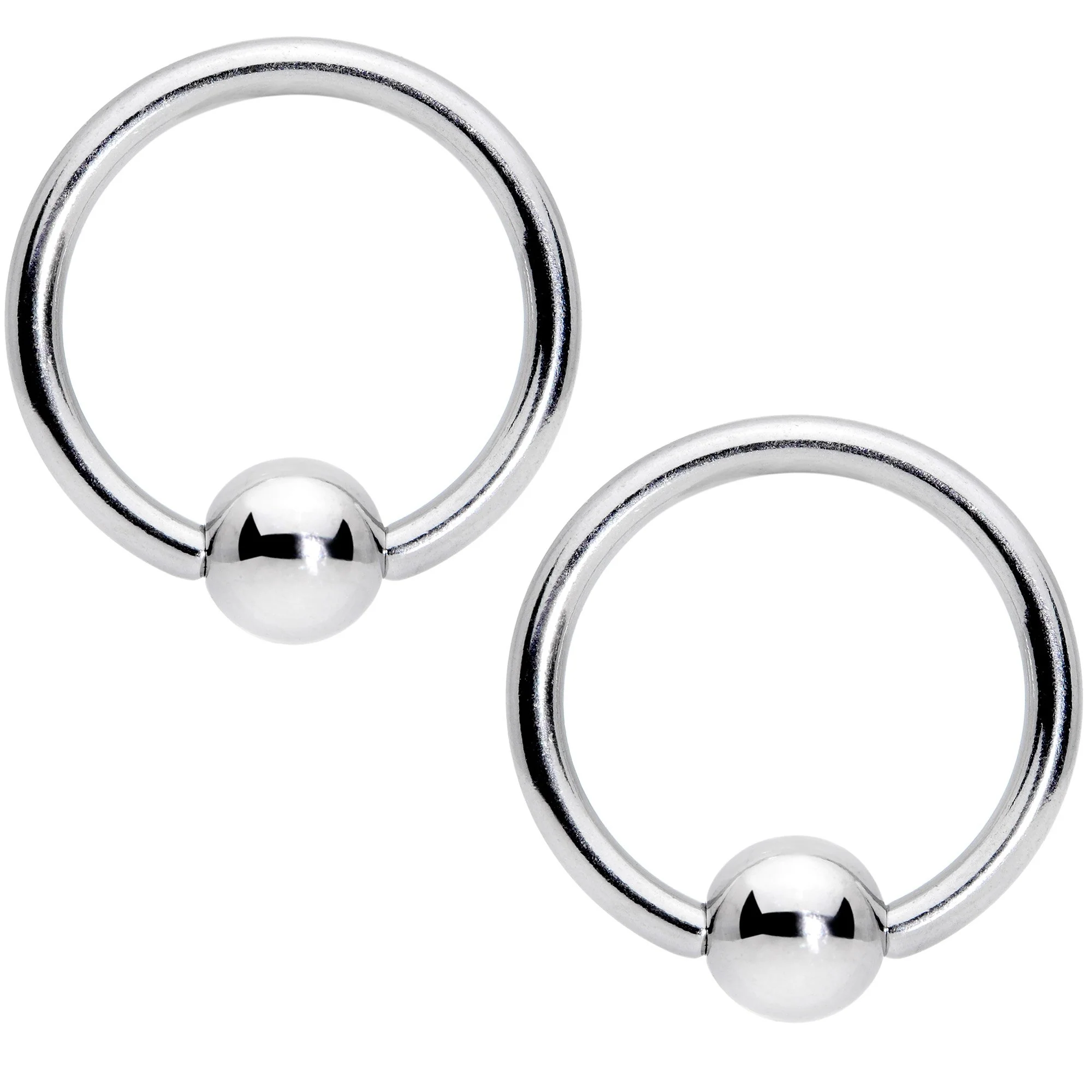 14G Clear Gem Rose Gold Tone Flowers BCR Barbell Nipple Ring Set - Image 3