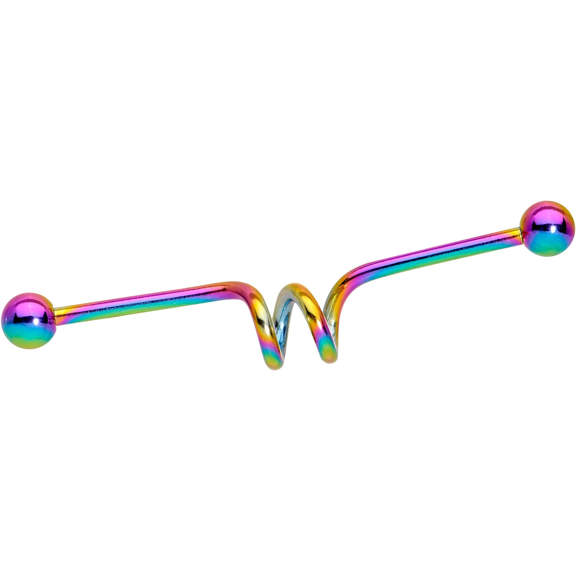 14G Multi Color Spiral Industrial Project Bar Set of 5 40mm - Image 2