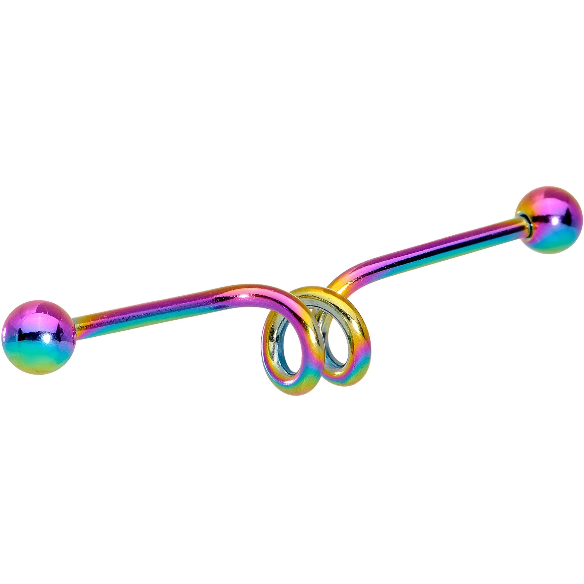 14G Multi Color Spiral Industrial Project Bar Set of 5 40mm - Image 3