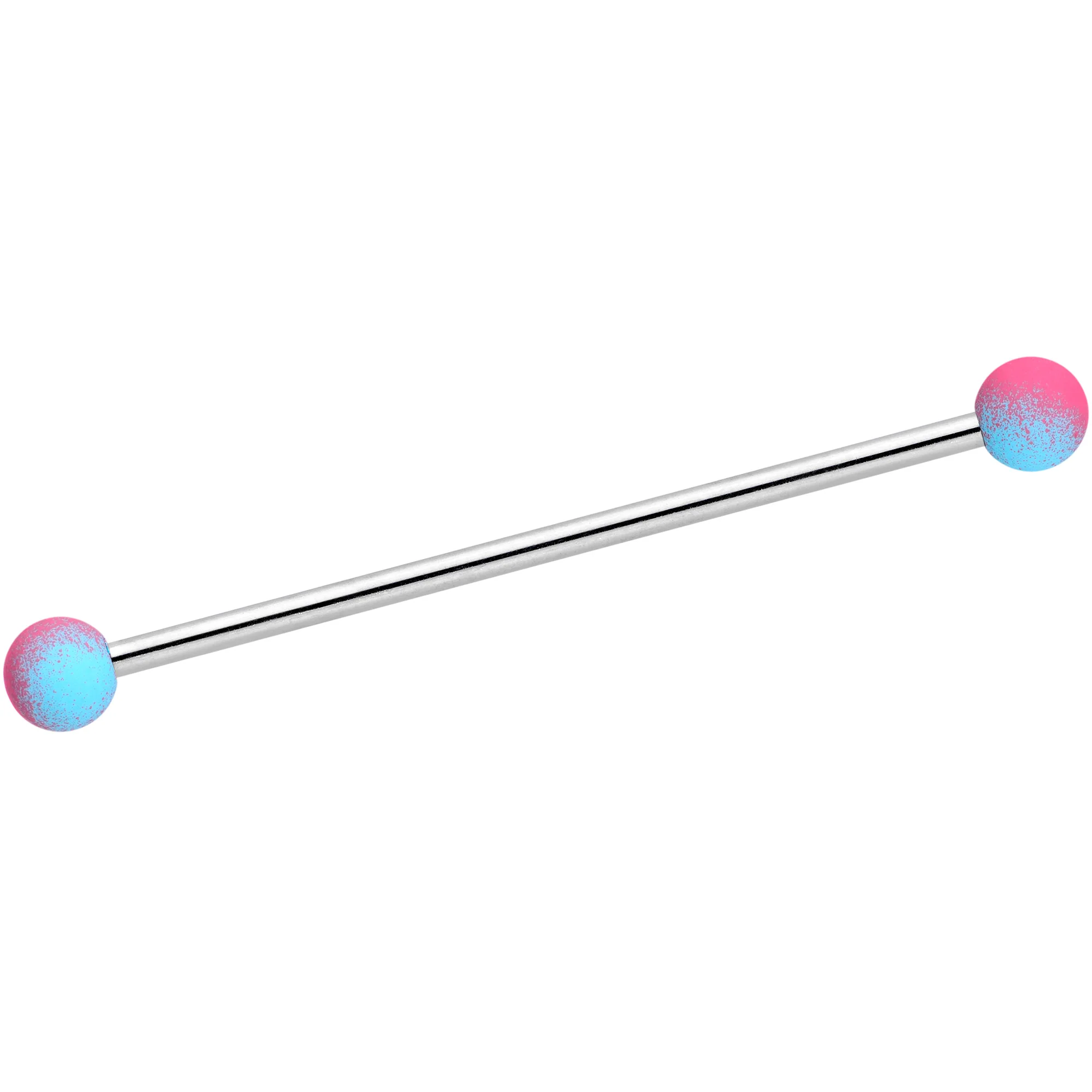 14G Pink Brown Ombre Soft Finish Industrial Barbell 38mm Set of 4 - Image 4