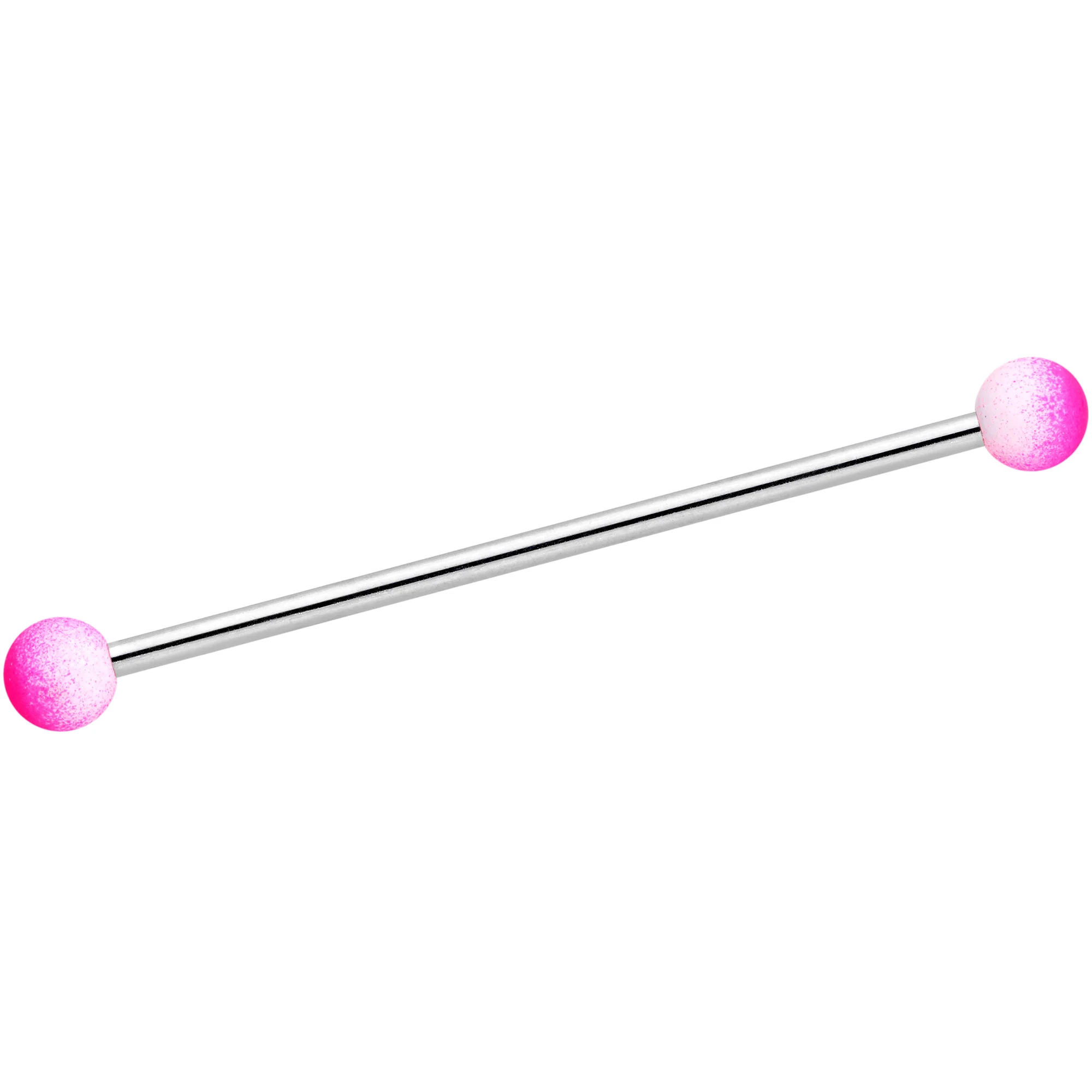 14G Pink Brown Ombre Soft Finish Industrial Barbell 38mm Set of 4 - Image 5