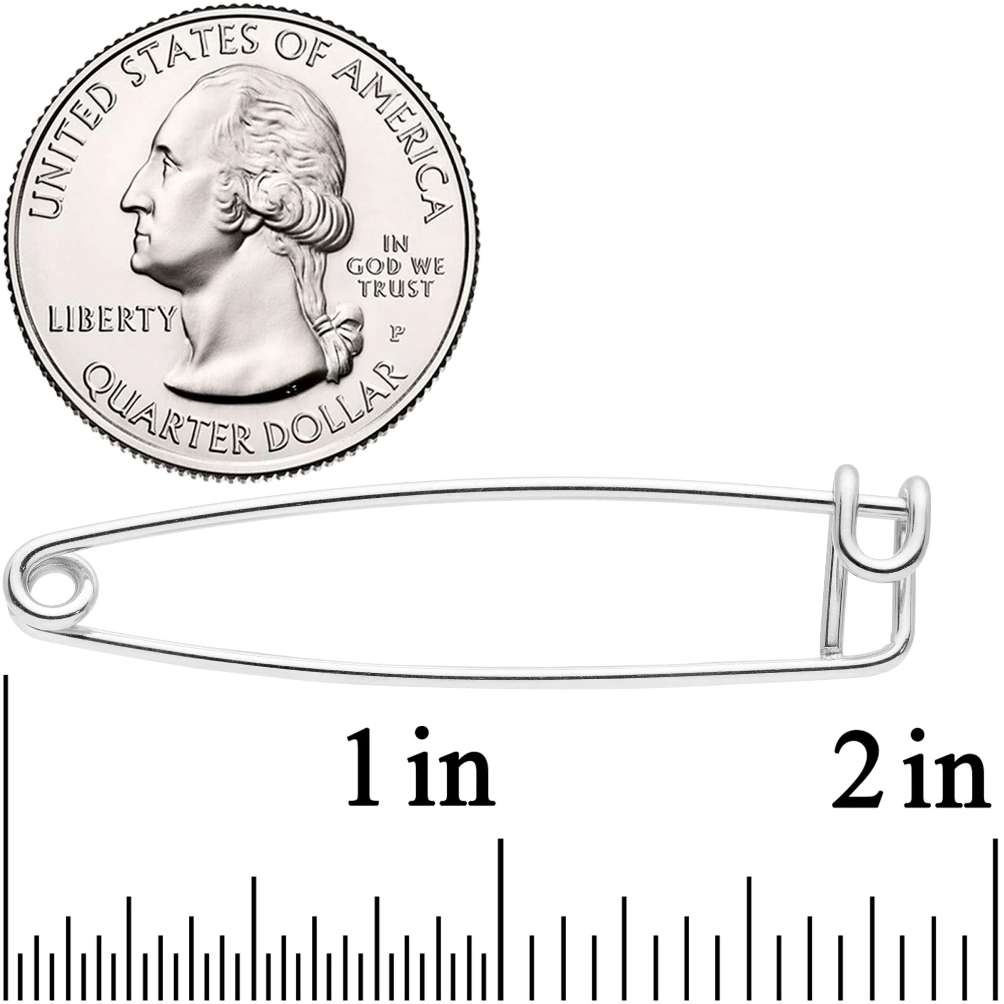 16G Punk Rock Safety Pin Industrial Barbell 38mm - Image 4