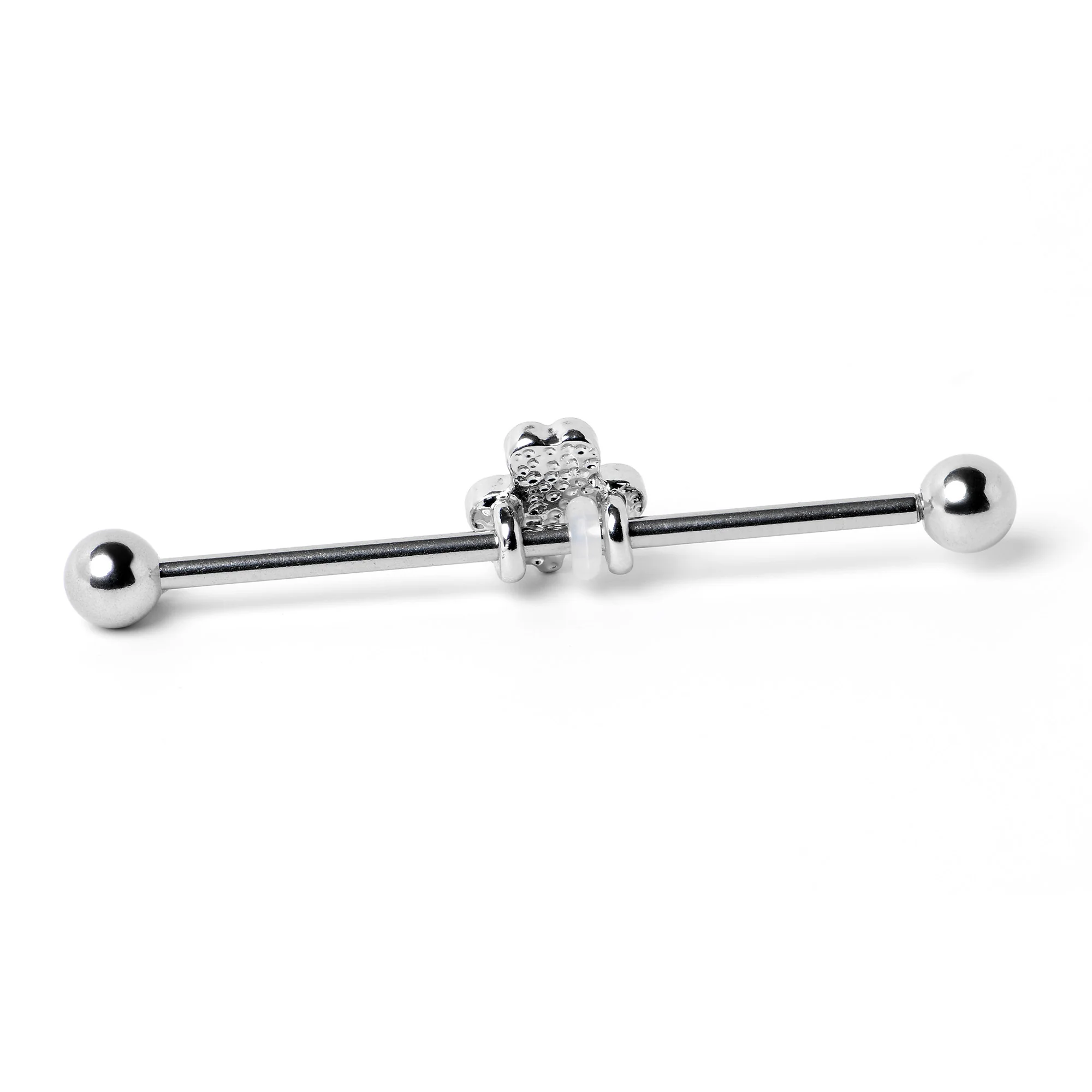 14G Sweet Happy Shamrock St Patricks Industrial Barbell 38mm - Image 5