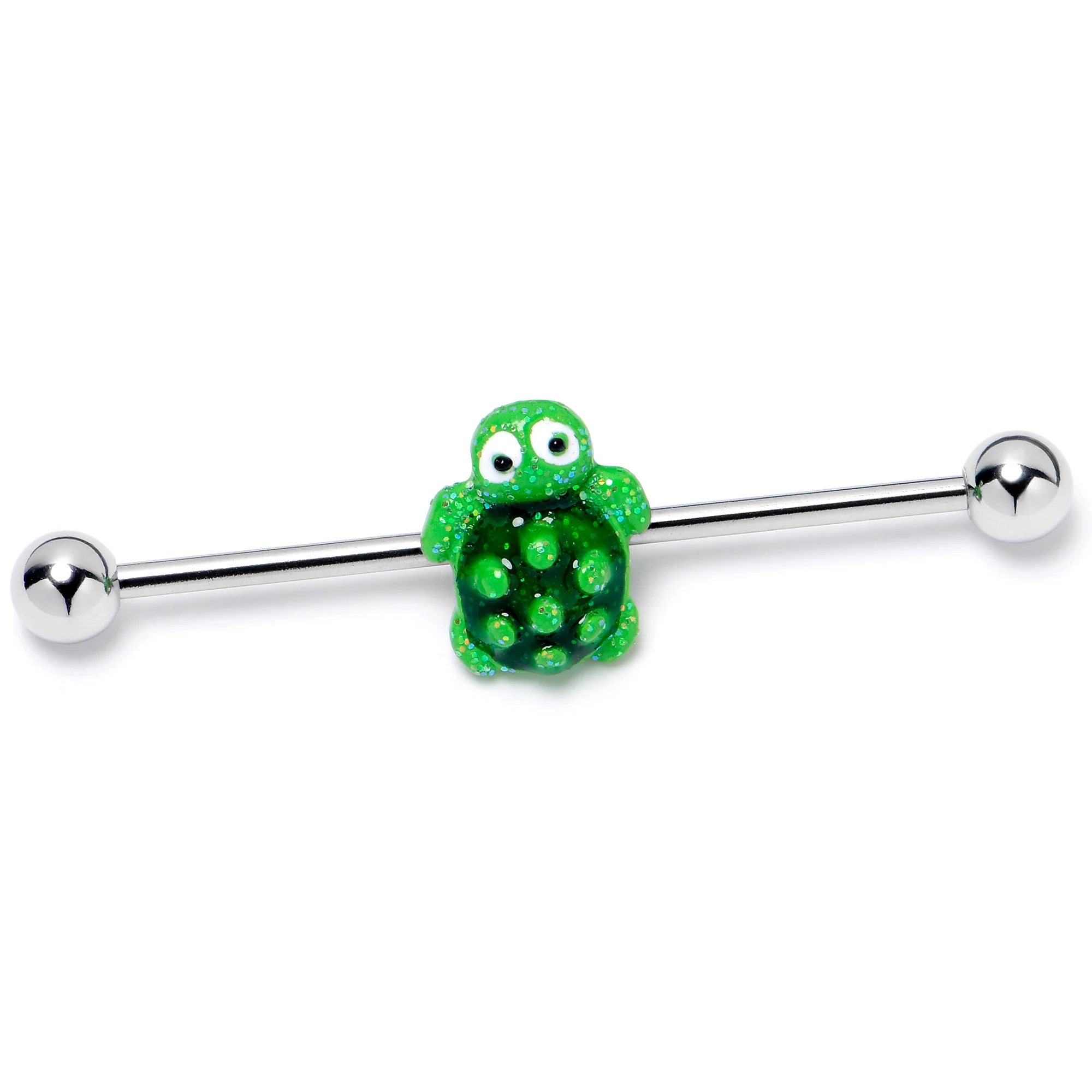 14G Texture Turtle Industrial Barbell 38mm - Image 4
