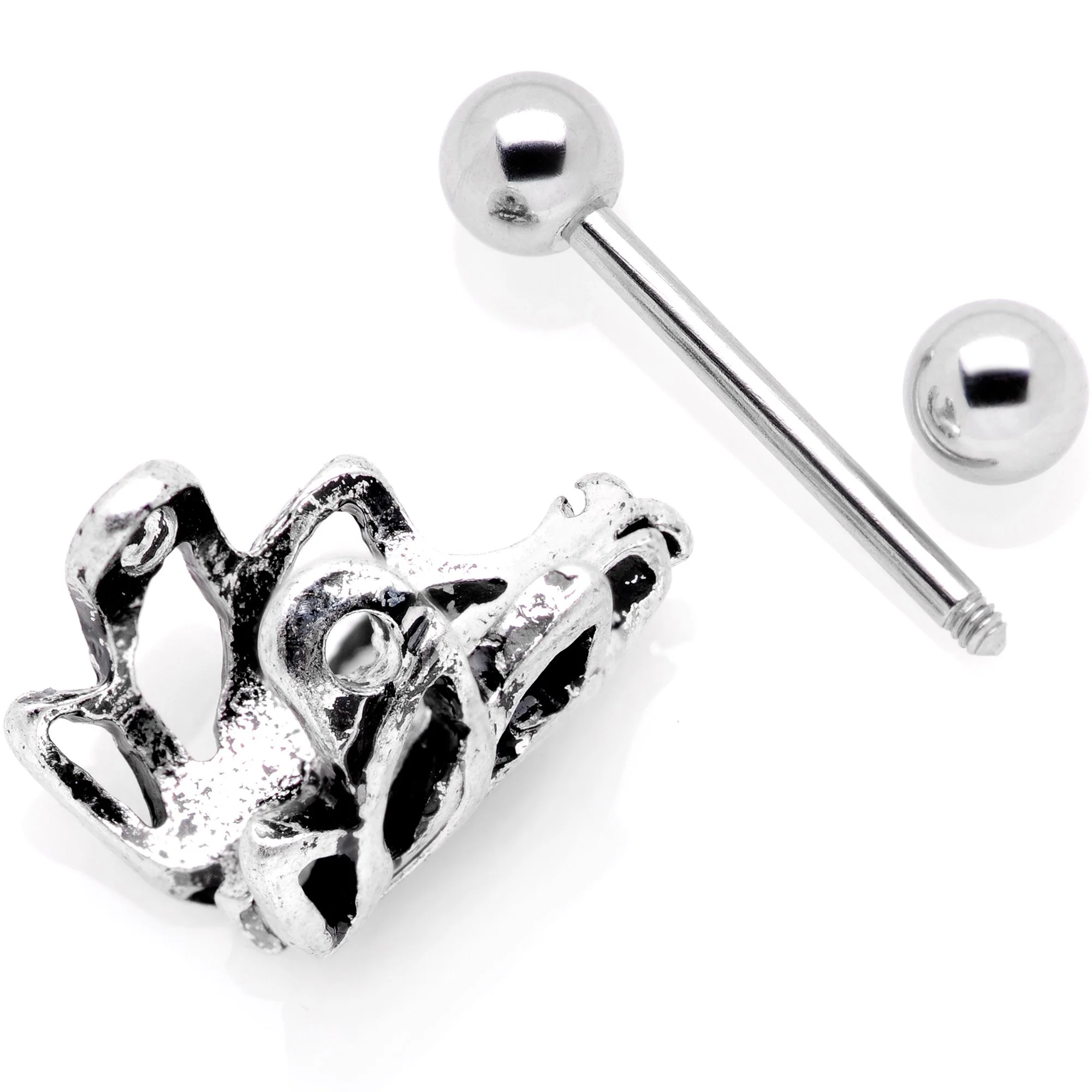 16G 1/2 Green Accented Abstract Butterfly Cuff Cartilage Earring - Image 3
