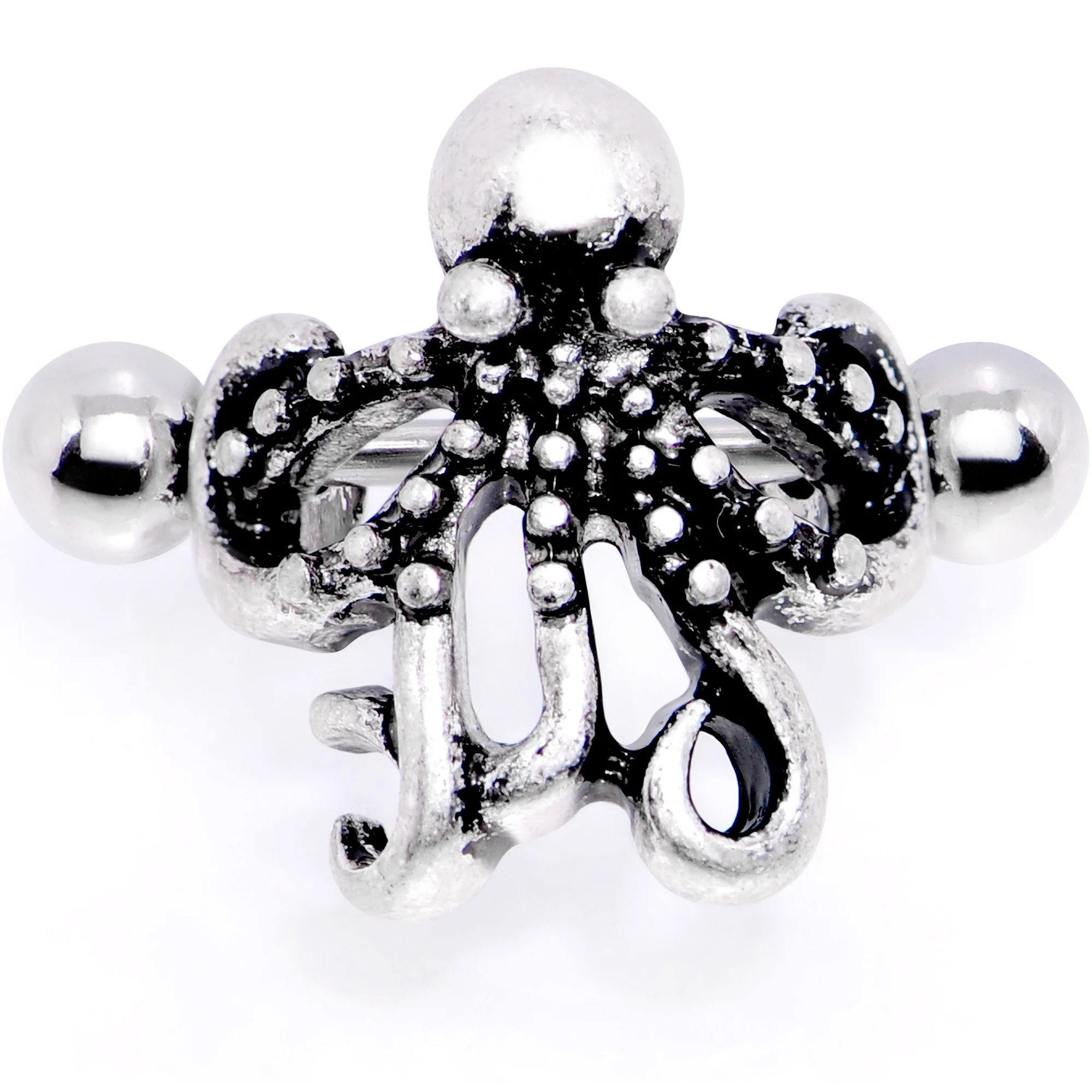 16G 1/2 Outstretched Octopus Cuff Cartilage Earring - Image 2